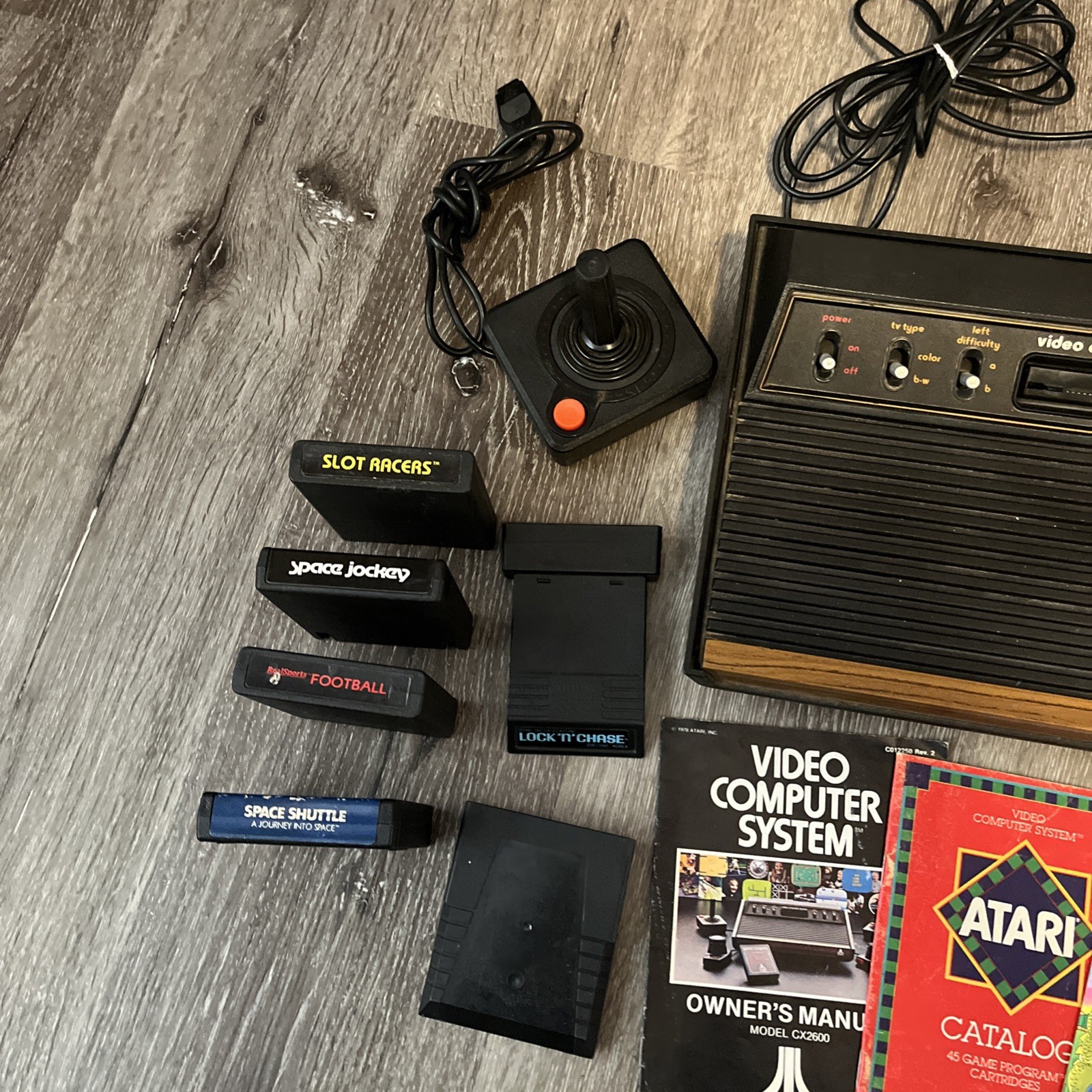 Atari CX-2600 Console W/Controllers, Cables & Lots Xtra See Pics & Description