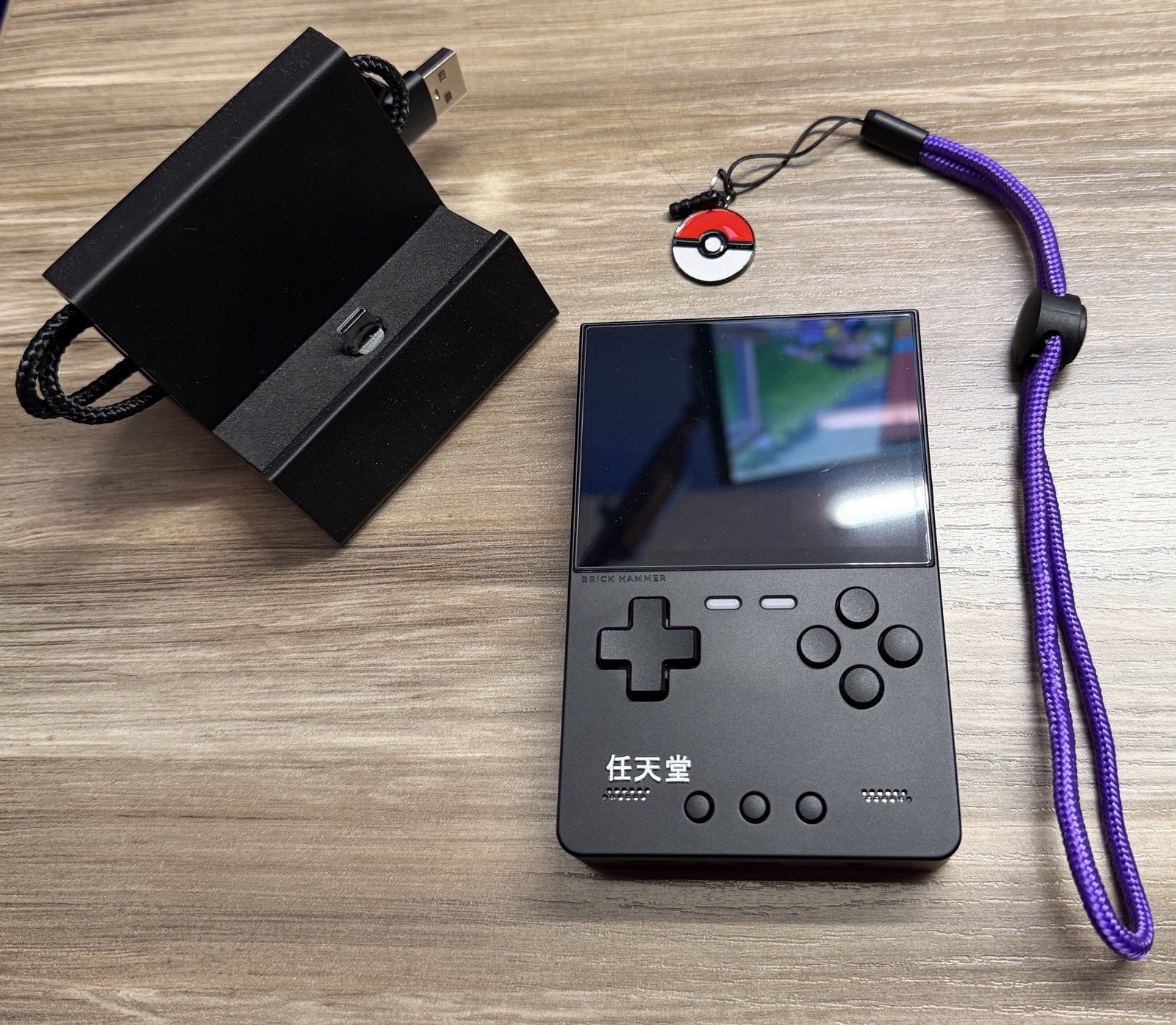 Custom TrimUI Brick Hammer w/ Better Buttons Mod, Purple Buttons 512GB + Extras