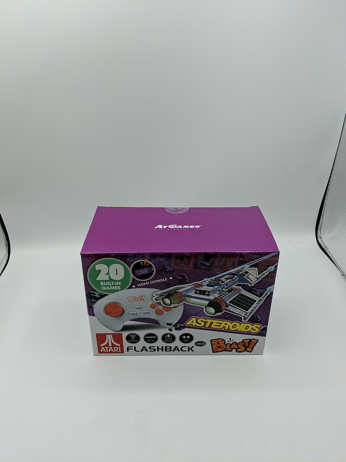Atari Flashback Blast Asteroids 20 built-in games HDMI dongle wireless controllr