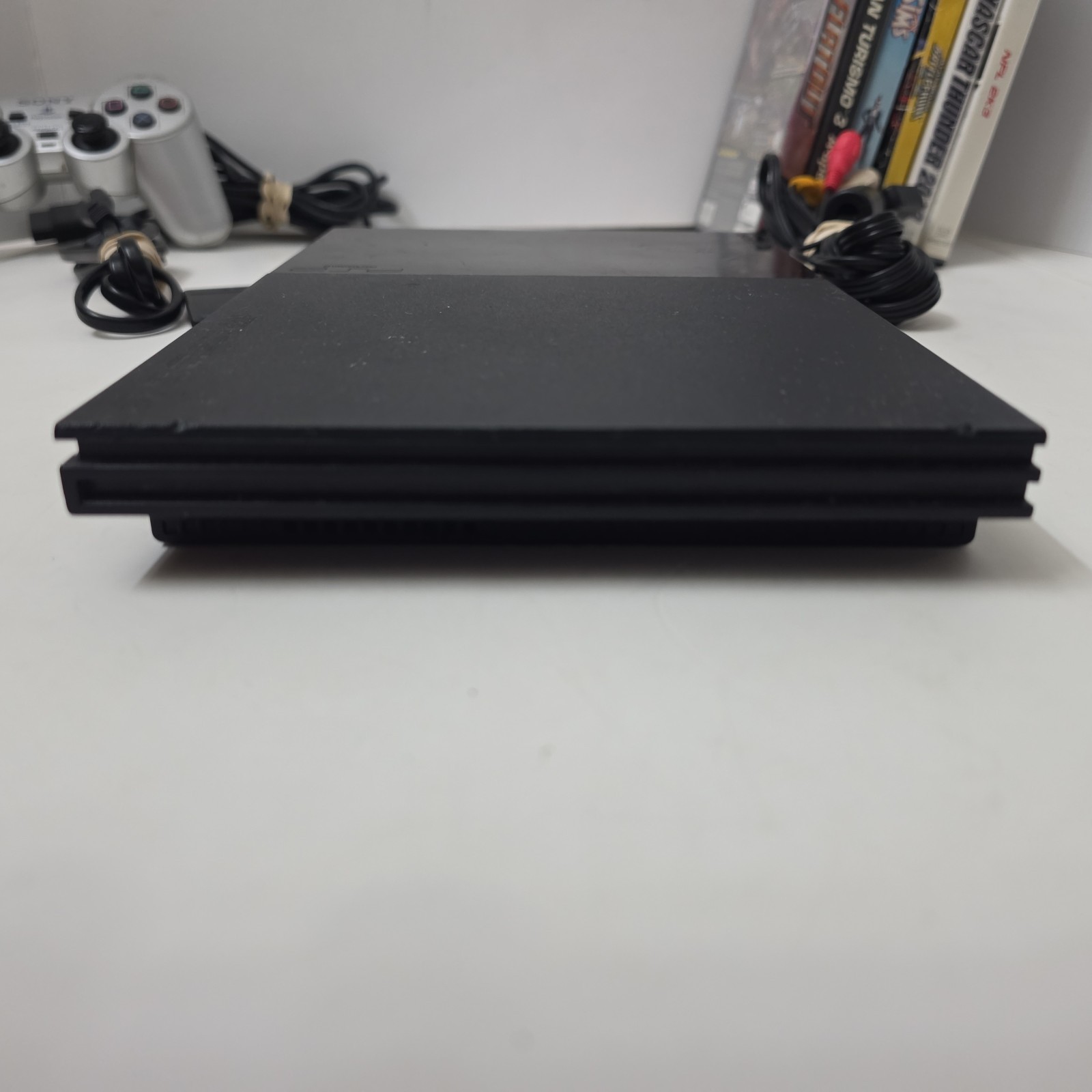 Sony PlayStation PS2 Slim Console 90001 Bundle Two 8 MB Controller + 6 Games
