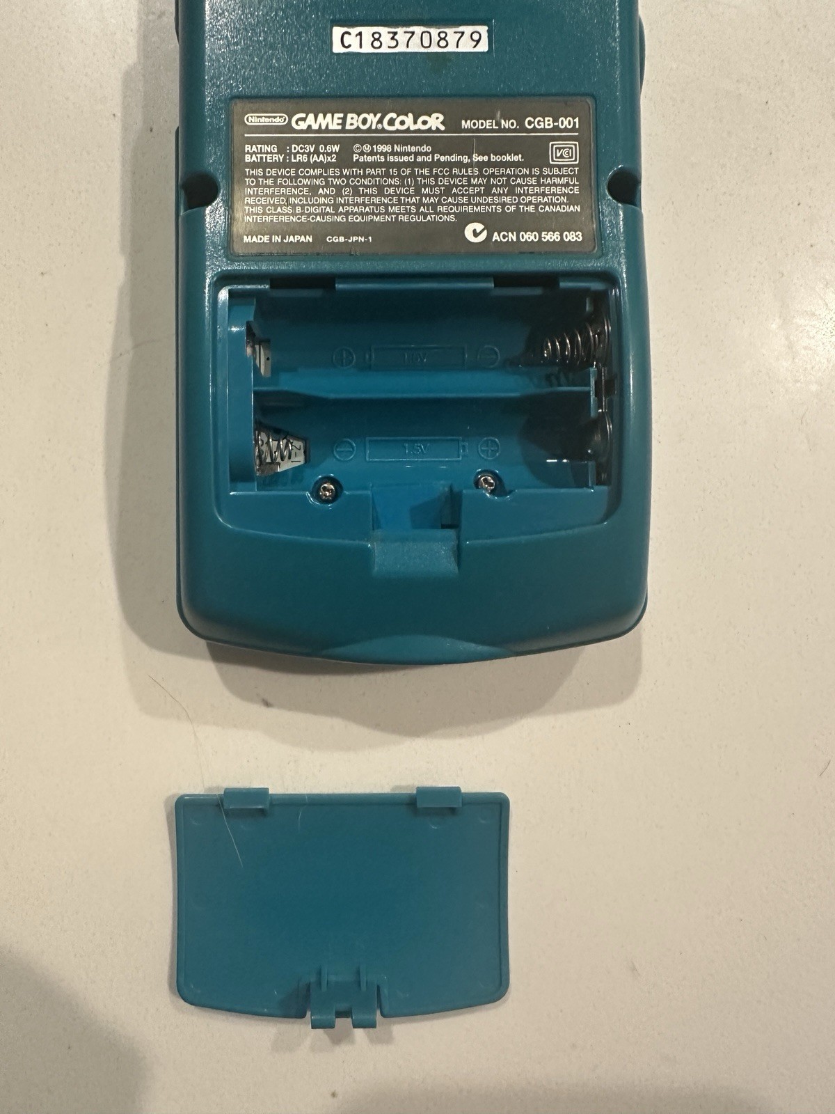Nintendo Game Boy Color Handheld System Teal Blue Japan CGB-001 Good Condition