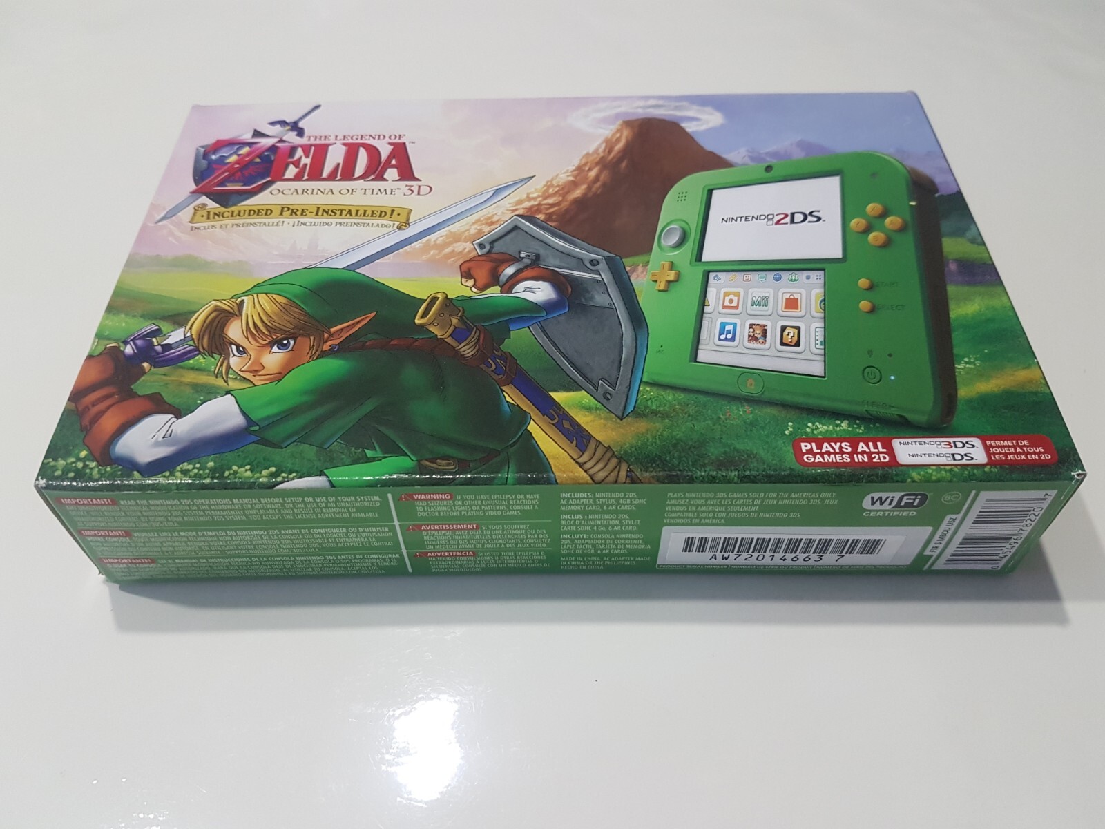 Nintendo 2DS The Legend Of Zelda Ocarina Of Time 3D Link Edition Console [New!]