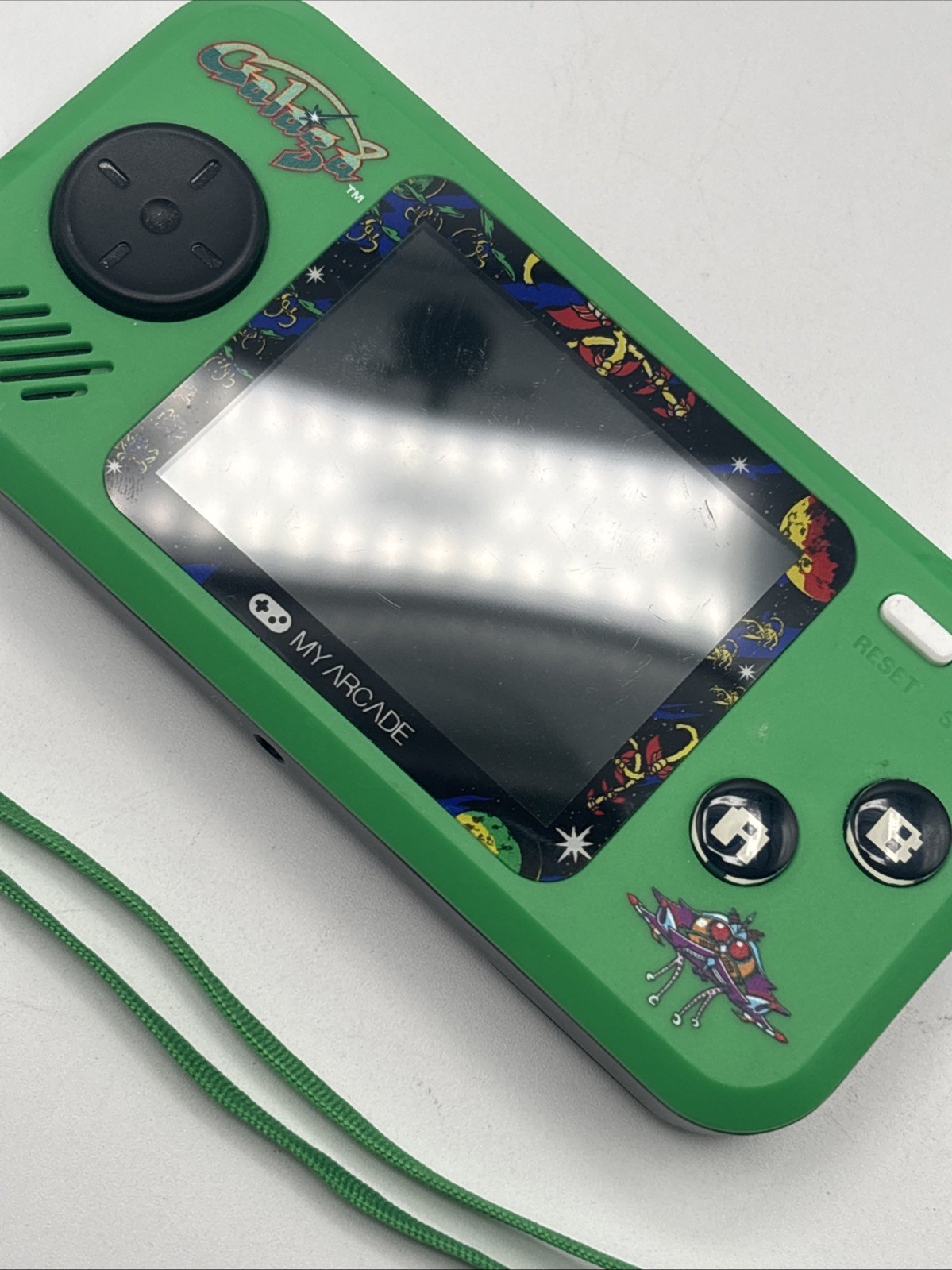 My Arcade Galaga Pocket Handheld Game Console Green Retro Electronic System