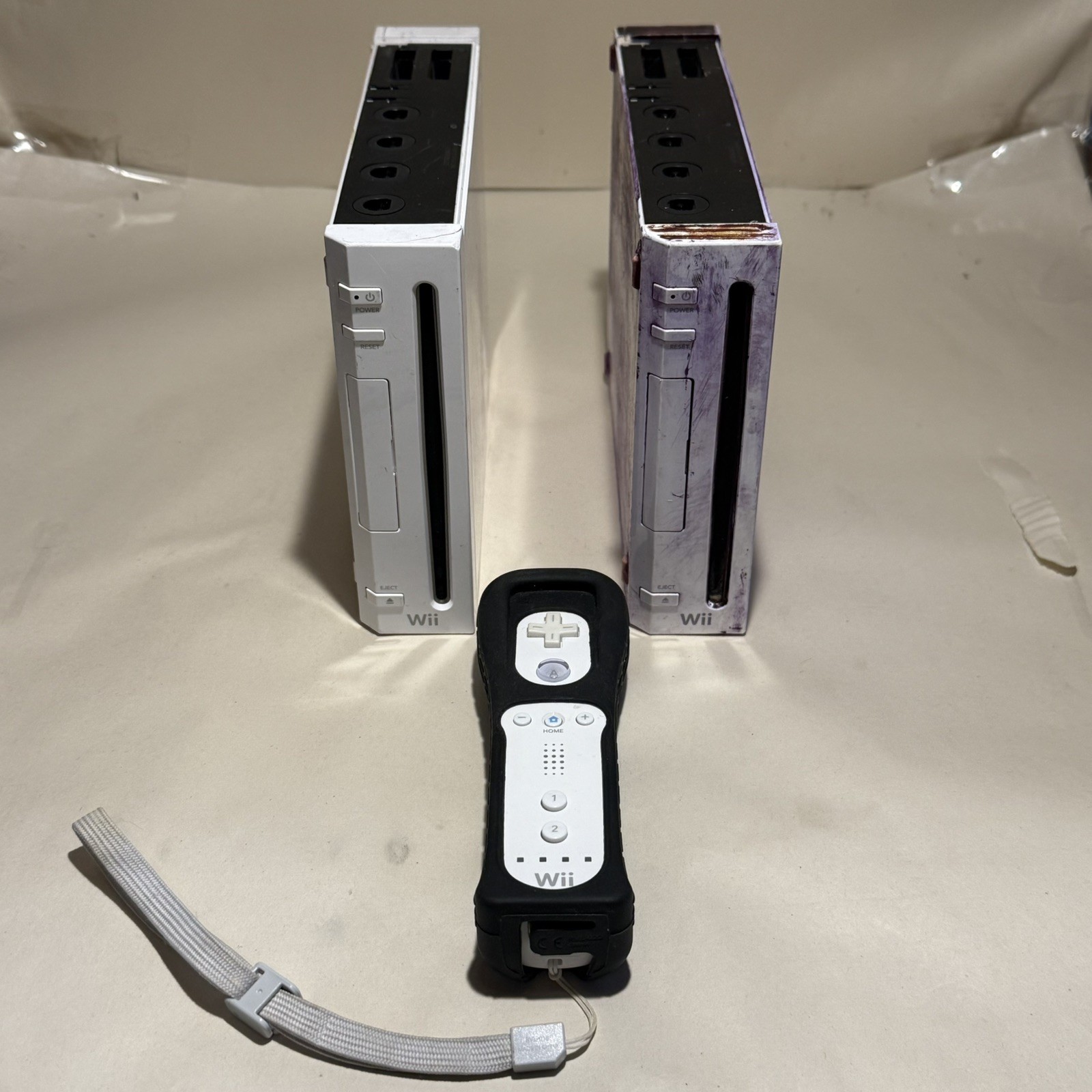 Lot of 2 Wii Consoles Untested 1 Remote