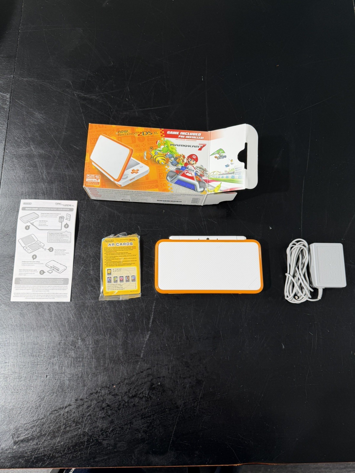 Nintendo 2DS XL Mario Kart 7 Console Bundle – Orange/White