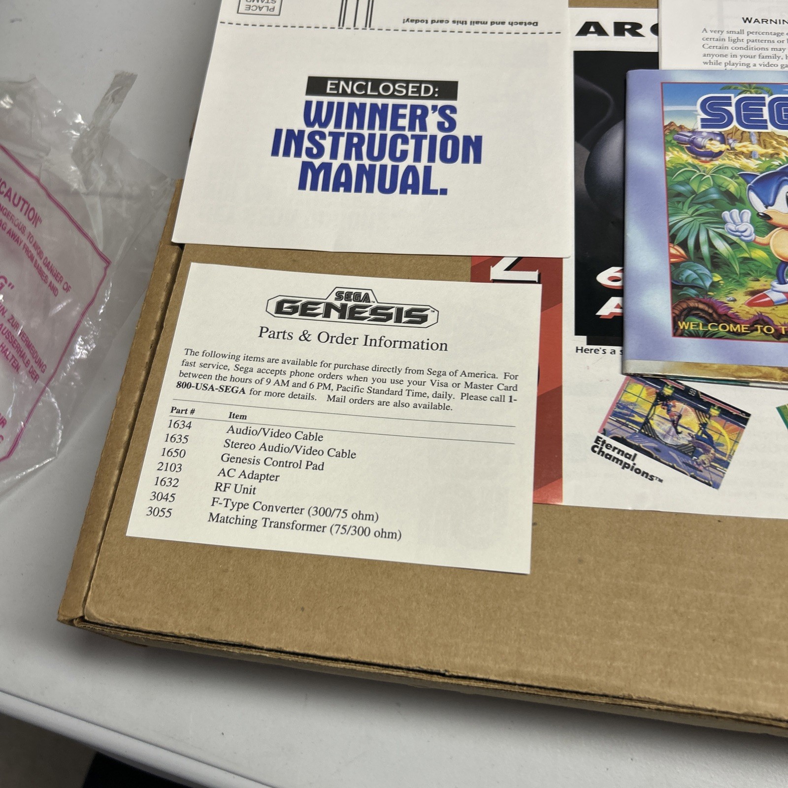 Genesis II Sonic the Hedgehog 2 Bundle Console Video Game System Complete in Box