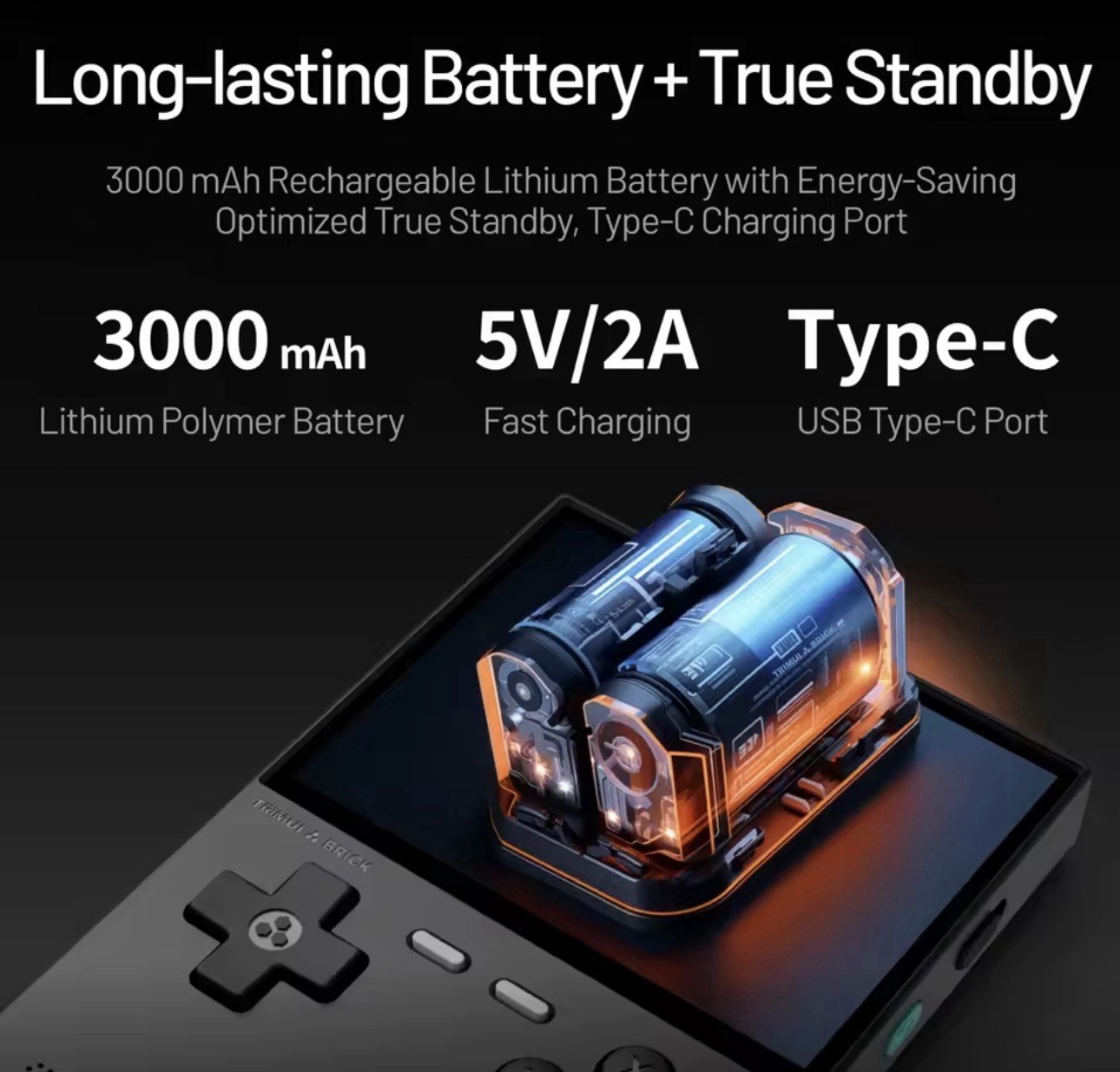 New TrimUI Brick Red Open Source Handheld Game Console 64GB Up To 12000+ Games