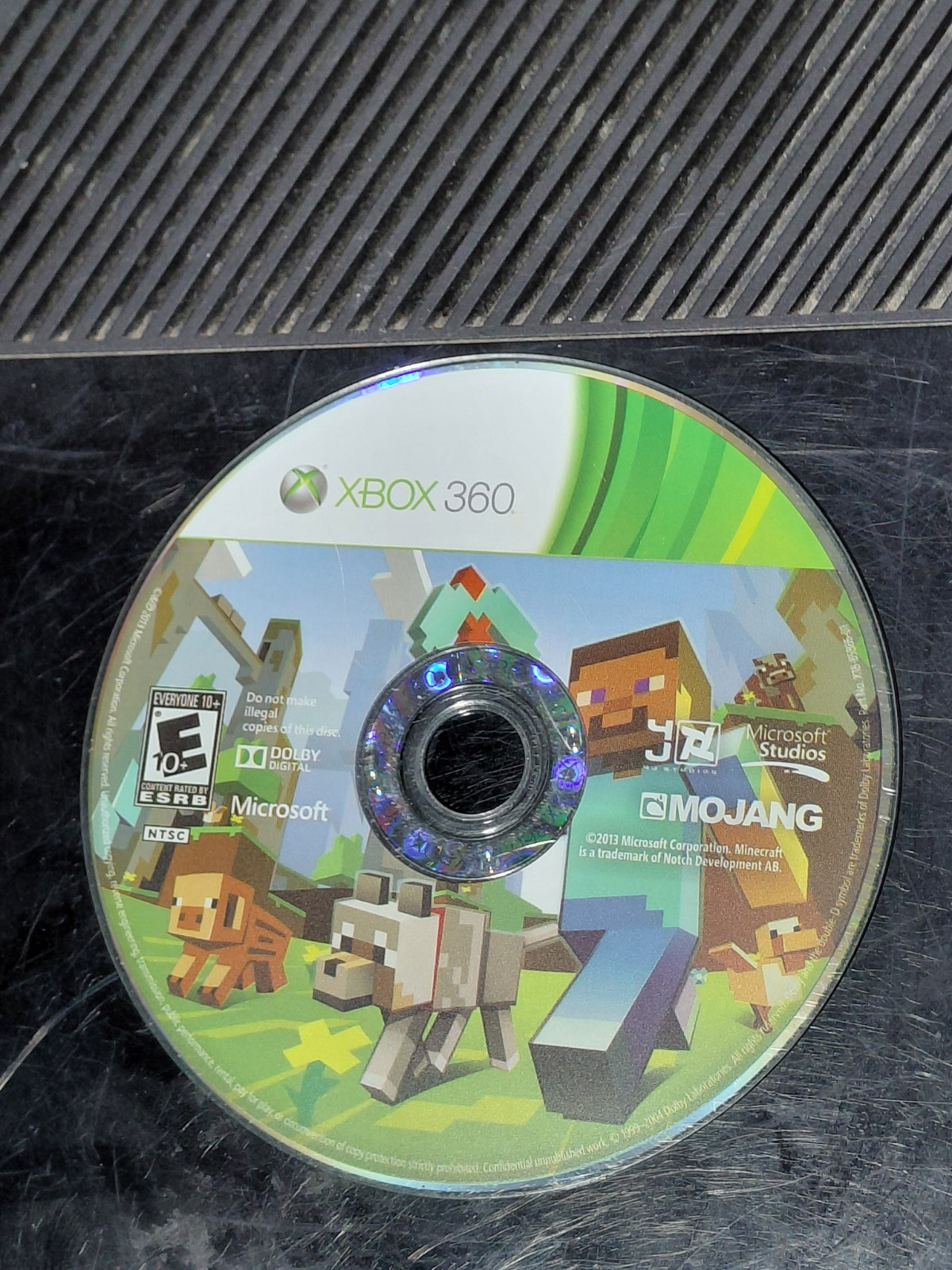 Xbox 360 E Model 1538 Console & Minecraft Loose Disc – Powers On – Read Note