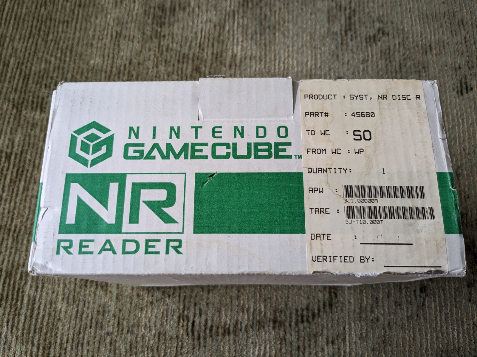 Nintendo Gamecube NR Reader Console With Original Box NTSC Region Switch Tested