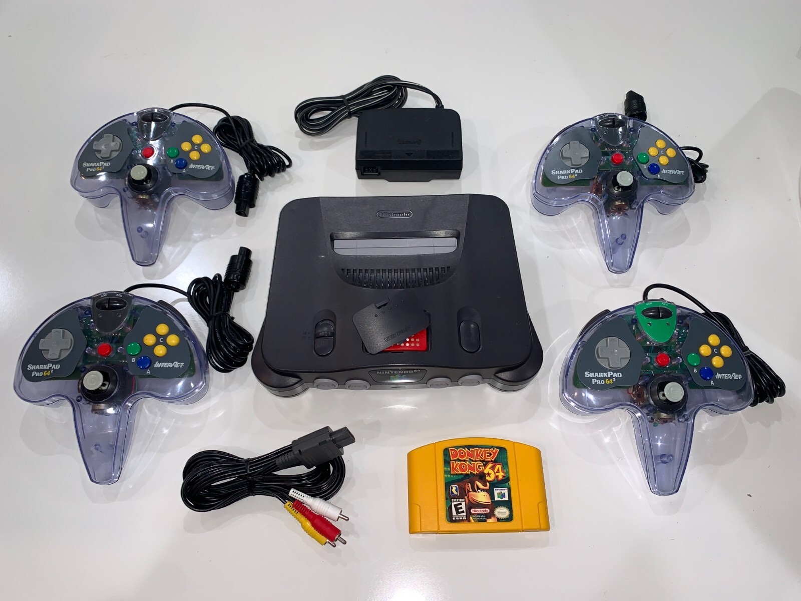 Nintendo 64 Console Bundle 4 Controllers Donkey Kong 64 Expansion Memory Tested!