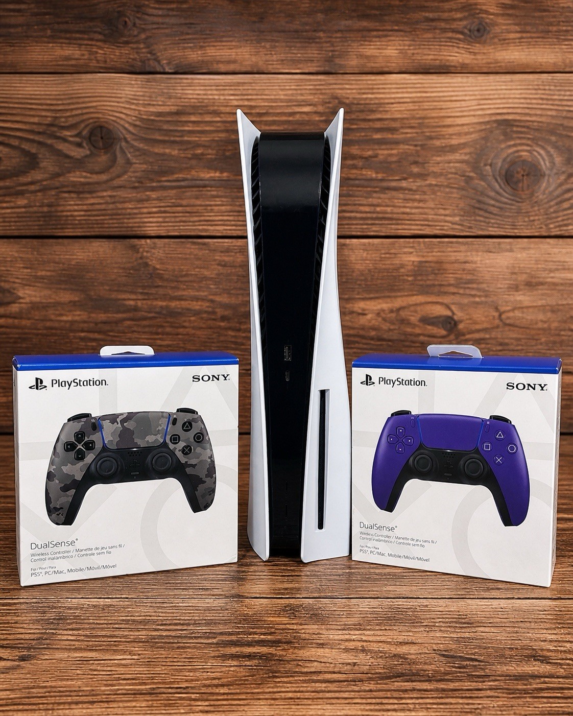 Sony PlayStation 5 Console with DualSense Controllers Wi-Fi Blu-Ray HDMI USB-C