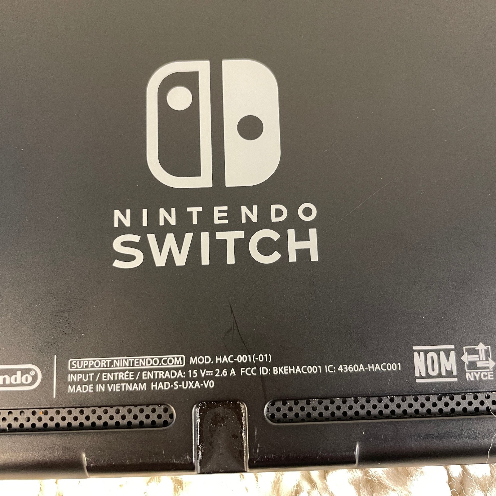 Nintendo Switch V2 HAC-001 (-01) Console System Bundle Red Blue Joycon Tested