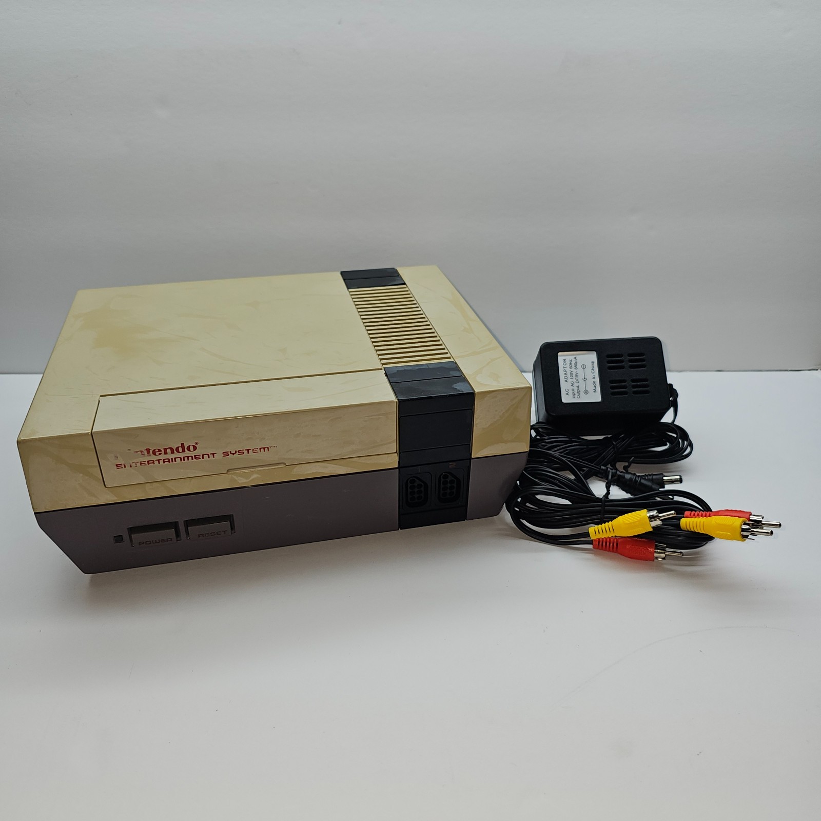 Nintendo NES-001 Console Bundle Power AV Cable Tested Working