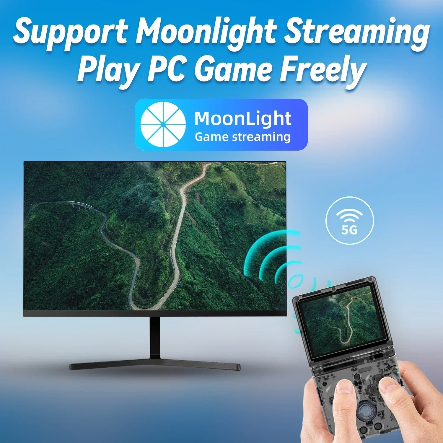 Flip Game Console 3.5” IPS Screen Mini HDMI Output WiFi Bluetooth 4.2 E-book