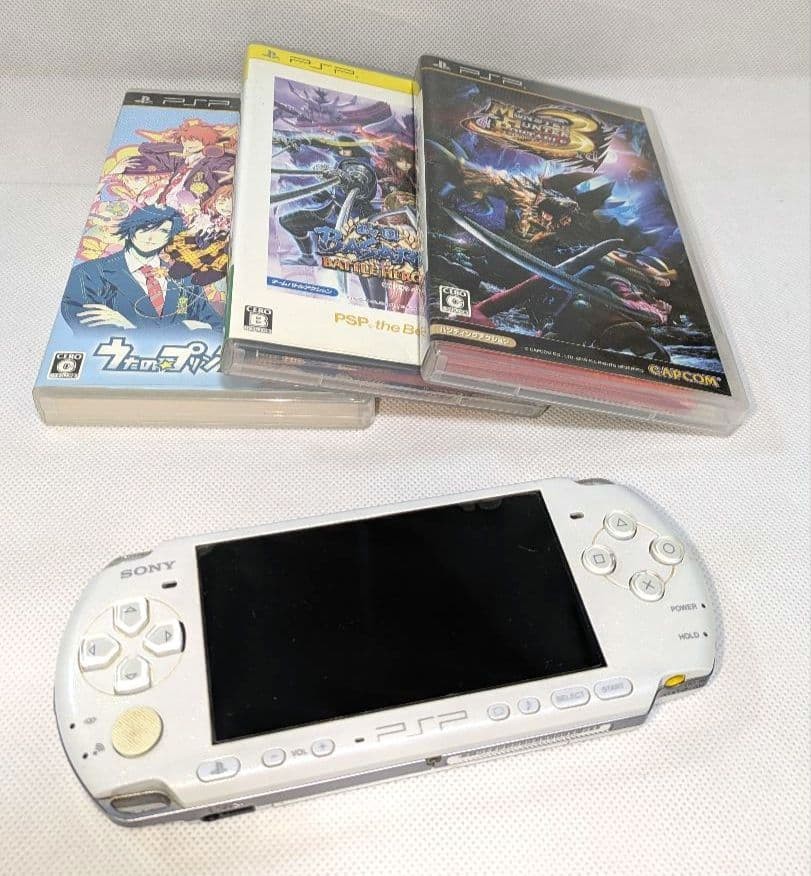 Sony PSP-3000 Console Tested Working Region Free w/ 3 Games Black