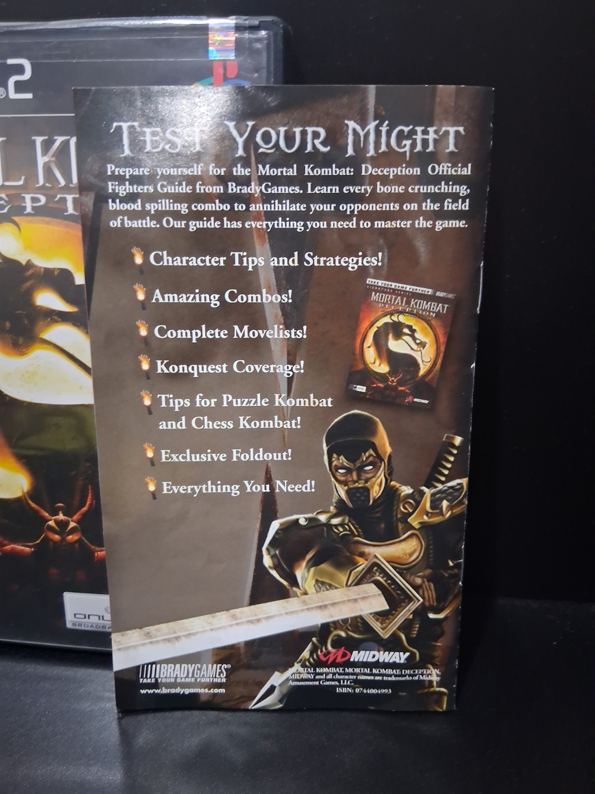 Mortal Kombat Deception Complete In Box CiB Tested PS2 PlayStation 2 Black Label