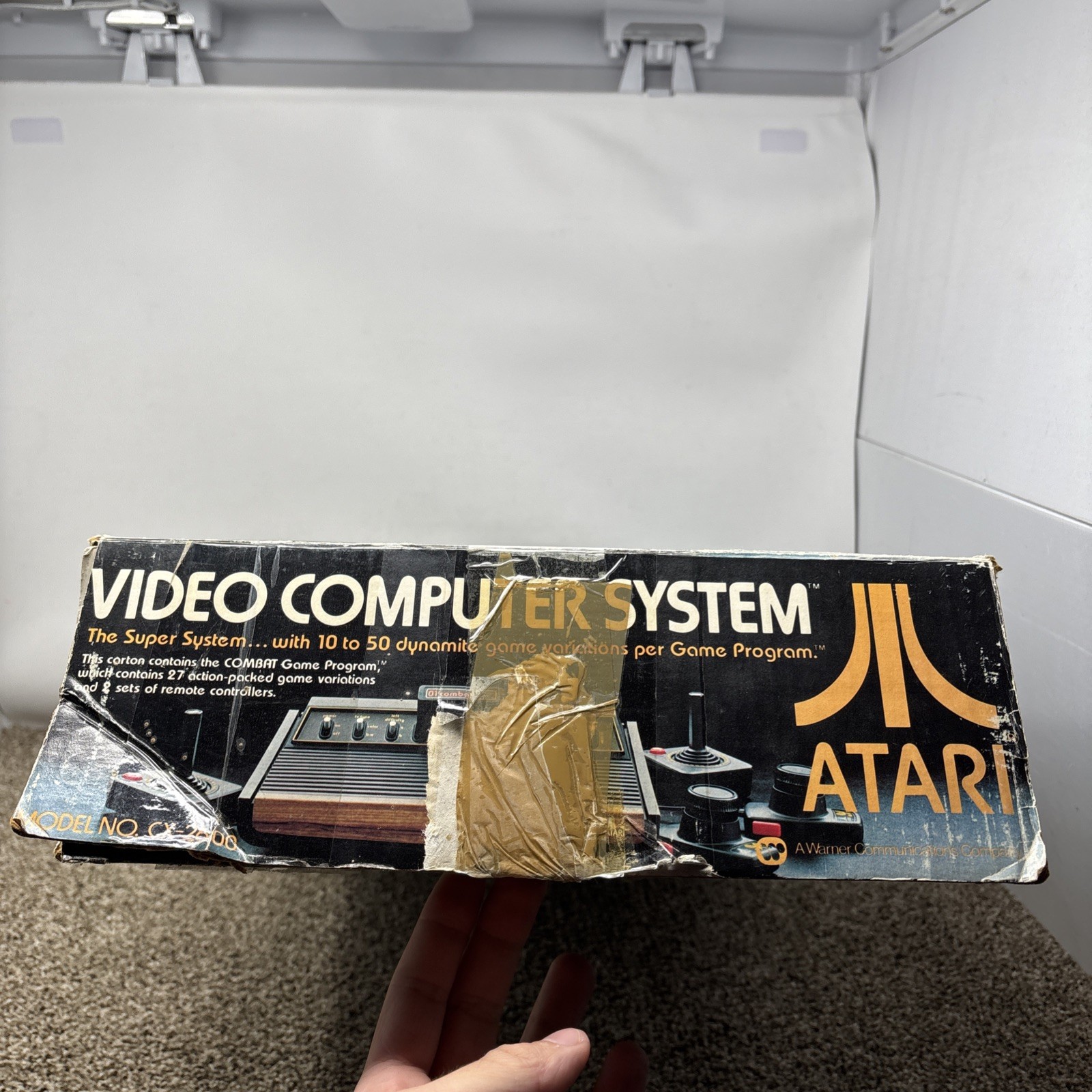 Atari 2600 Heavy Sixer Console In Box Chess Piece Box Tested Works