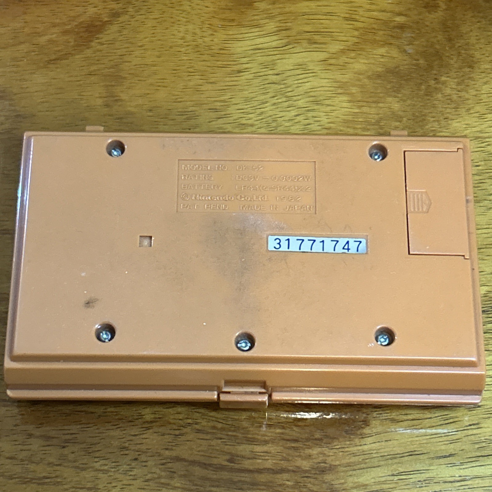 Nintendo Game & Watch Donkey Kong Model DK-52 Japan Made 1982 Partially Working