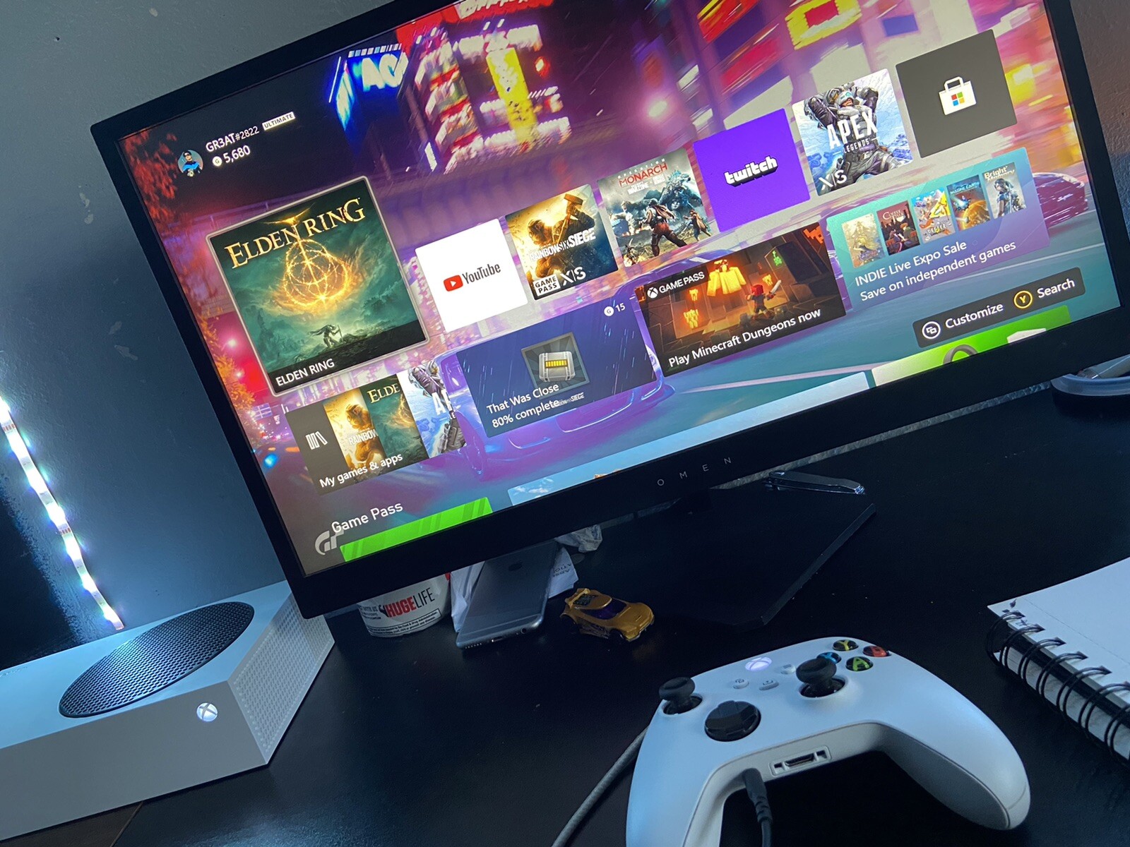 XBOX SERIES S / 144 HTZ MONITOR / STEELE SERIES HEADSET BUNDLE