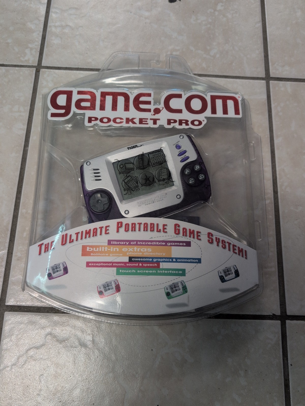Game Com Pocket Pro Purple (Tiger Electronics) – Unopened New Sealed System 1999