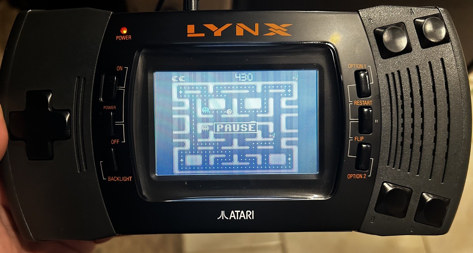 Atari Lynx 2 Console, Two Games, Manual, Power Cord, Tested and Fully Working