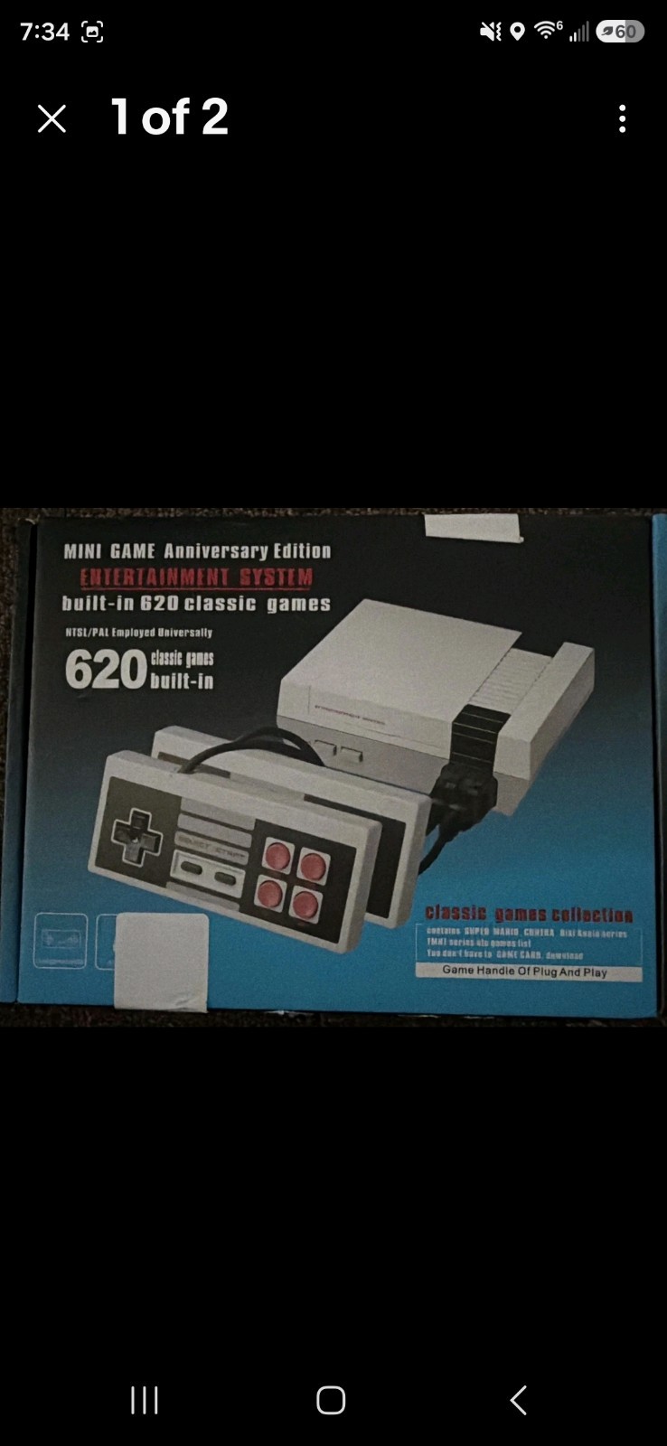 Mini Game Anniversary Edition Console 620 Games Dual Controllers AV-OUT NTSC/PA…