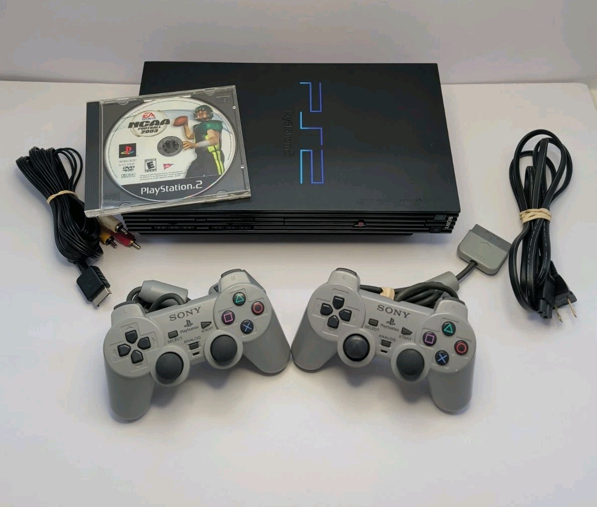 Sony PlayStation 2 PS2 Fat Console with OEM Cords + Controllers
