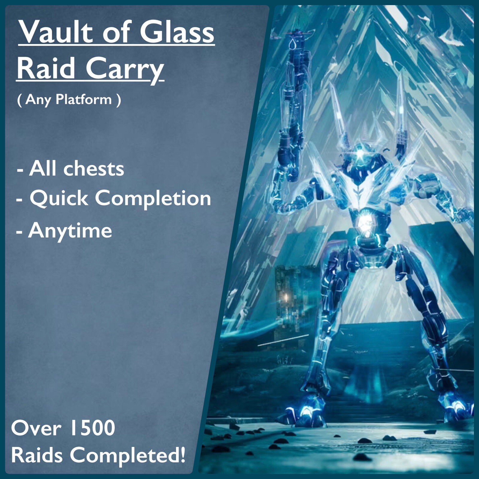 Vault of Glass Raid — Carry (Any Platform)