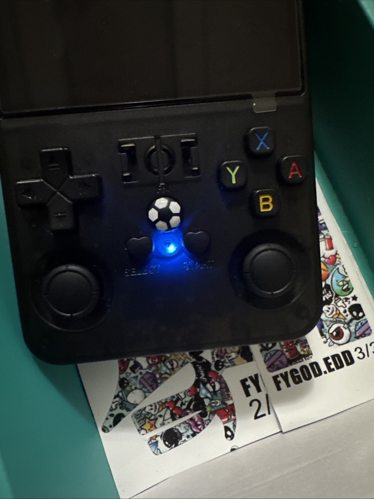 R36Max Open Source Handheld Game Console, Black, USB-C Connectivity