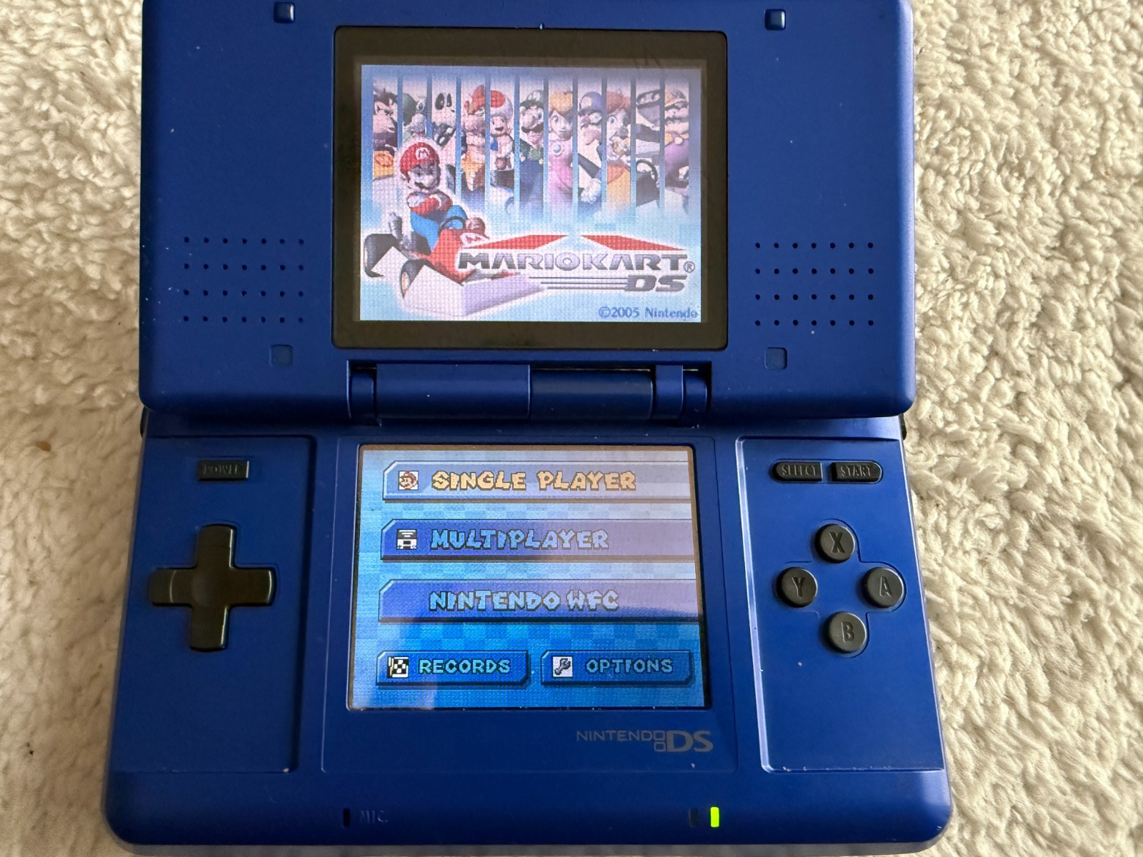 Nintendo DS Original Handheld Console Blue NTR-001 Bundle 6 Games Charger Works!