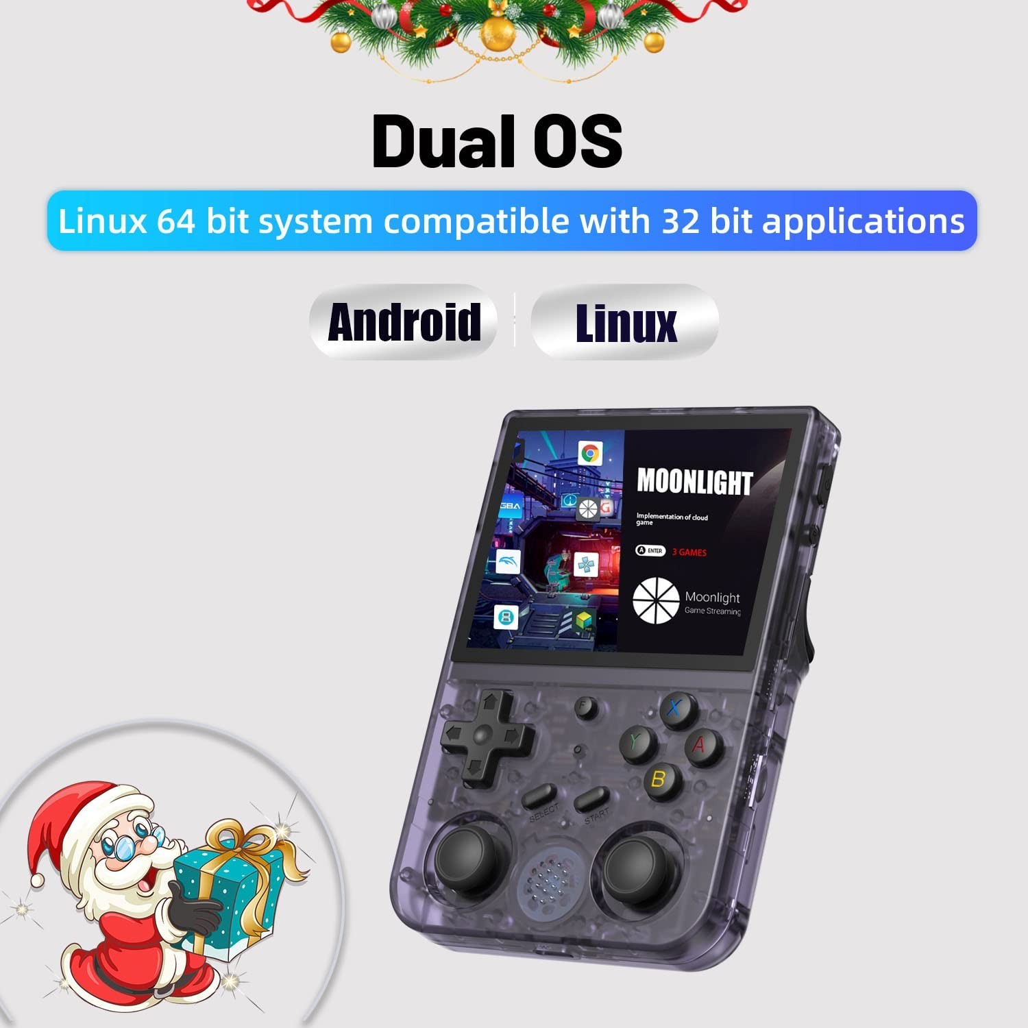 RG353V Handheld Console – Multi-Touch IPS Display, WiFi & Bluetooth 4.2 Gaming