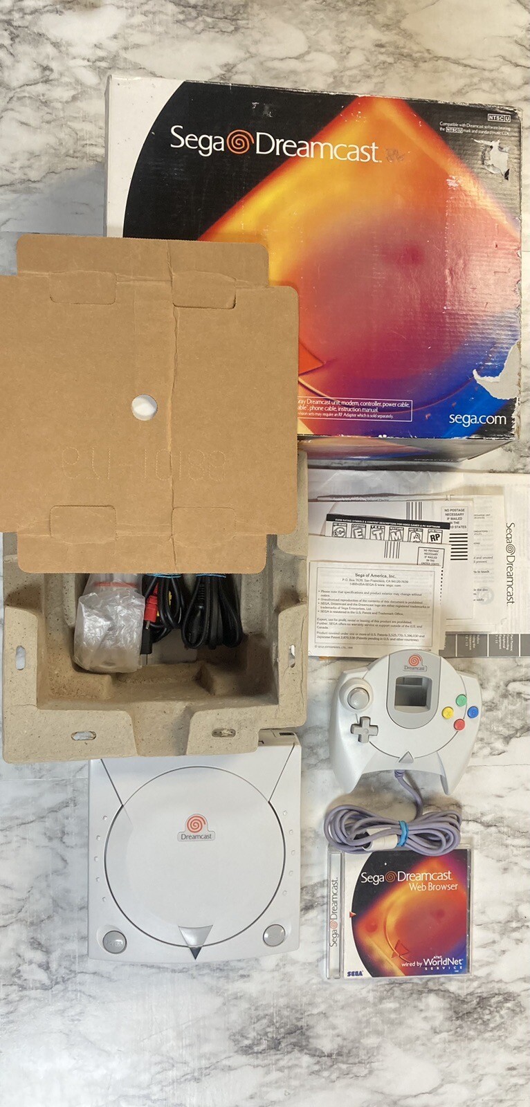 SEGA Dreamcast Launch Edition Home Console(White)Tested CIB Matching Serial