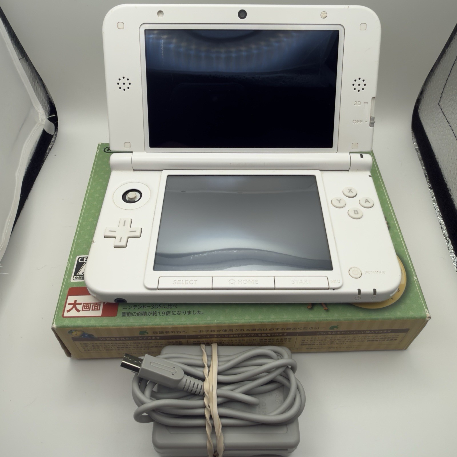 Nintendo 3DS XL LL Animal Crossing New Leaf Console Japanese W/Box & Charger USA