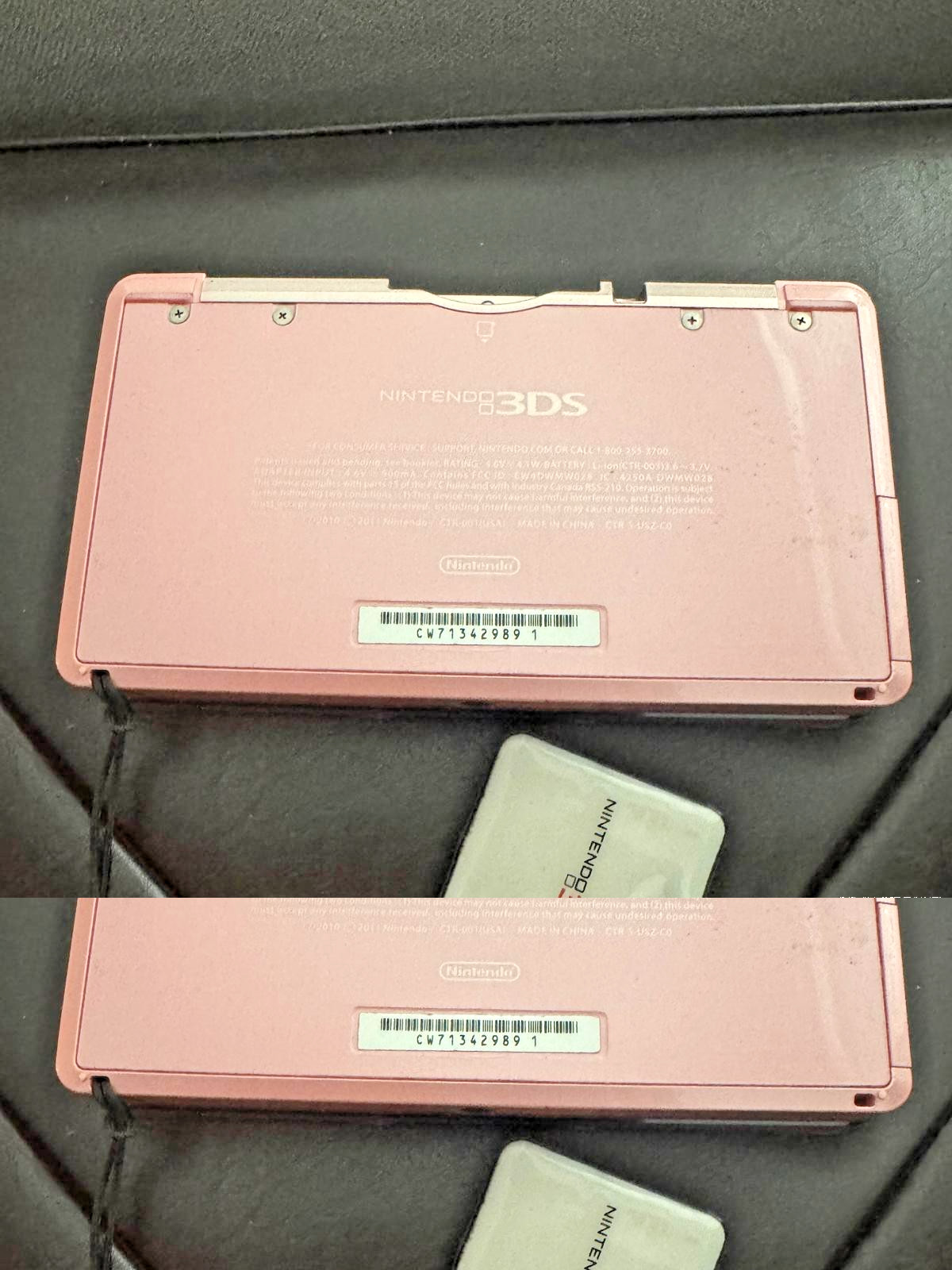 PINK Nintendo 3DS Handheld System Hard-Shell CASE + Black Carry Case, 8 Games