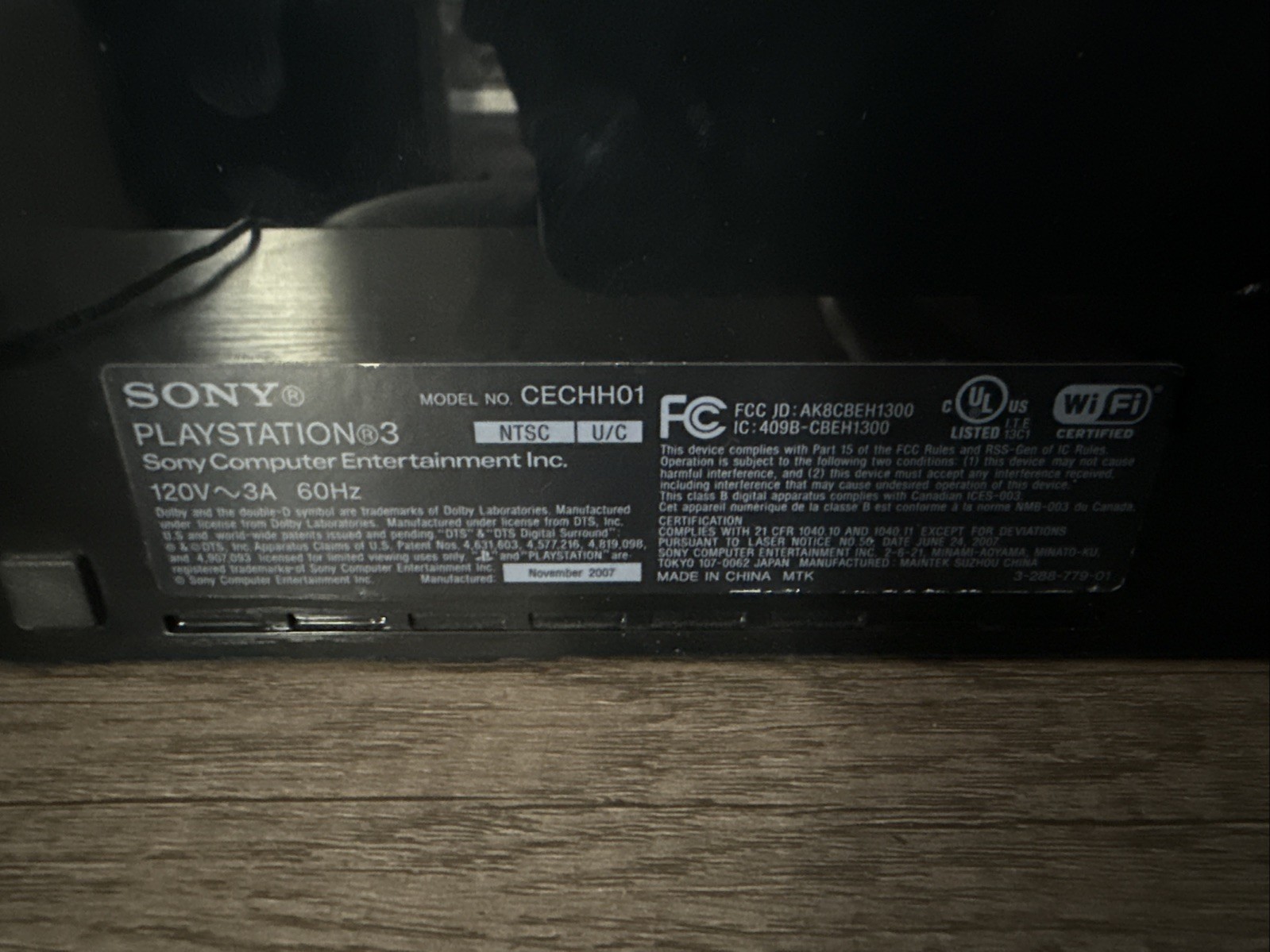Sony PS3 CECHE01 Console Backwards Compatible Sony Playstation 3 Upgraded & Test