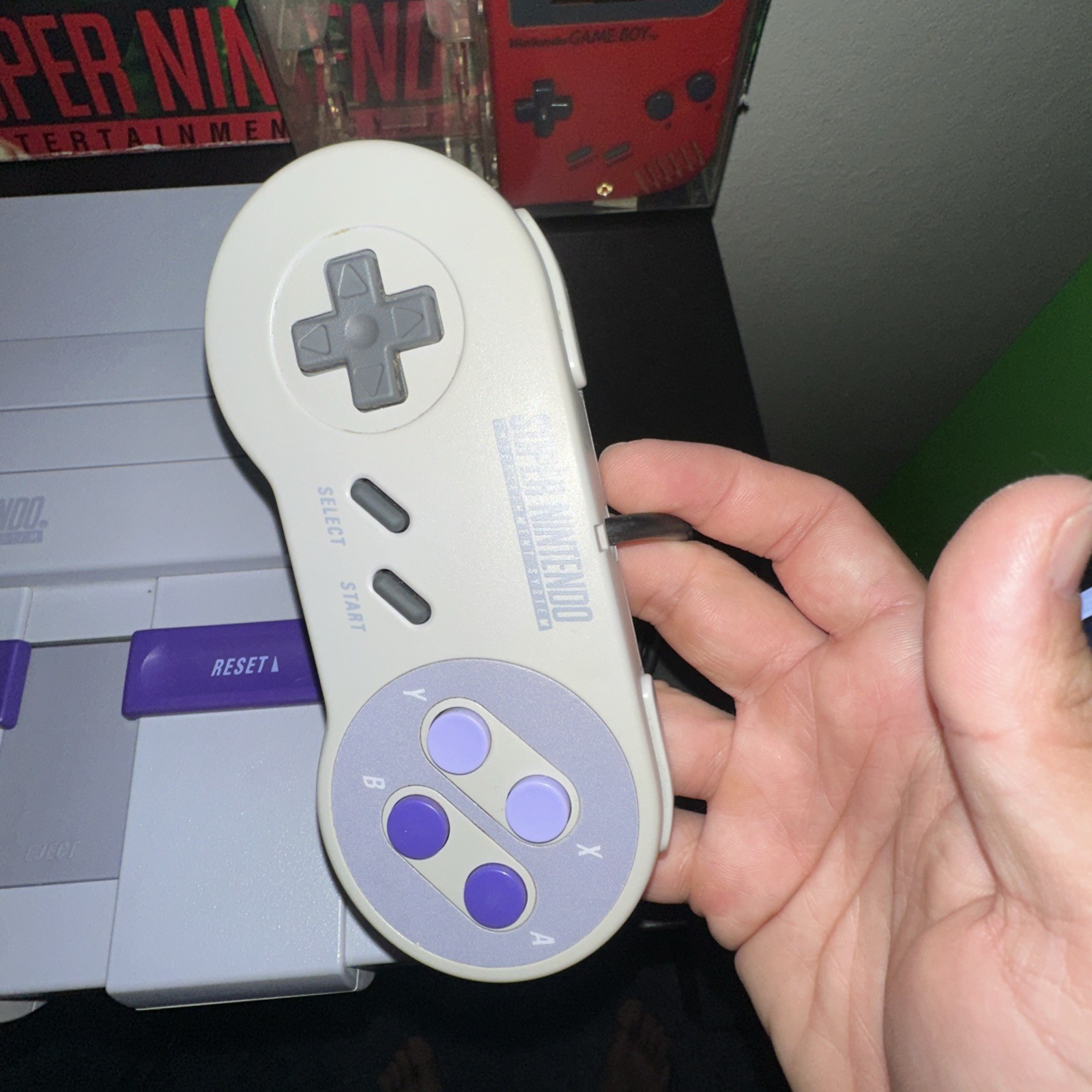 Super Nintendo SNES Console Game System! All Plugs And Two Controllers!