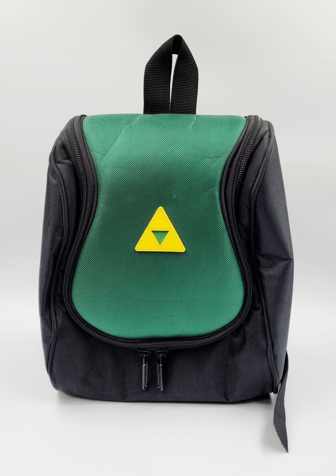 Nintendo DS Zelda Triforce Carry Case Mini Gaming Backpack Black & Green