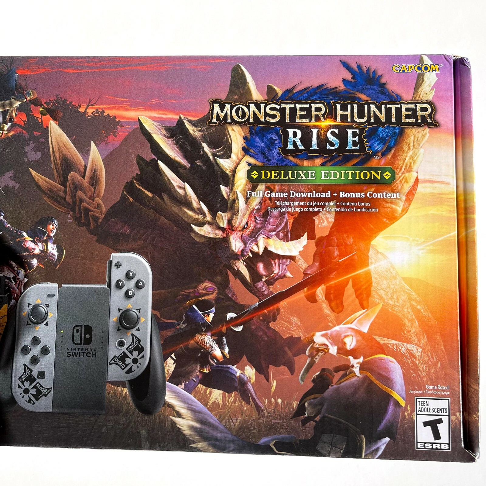 Nintendo Switch Monster Hunter Rise Deluxe Edition Gaming Console New Never Open