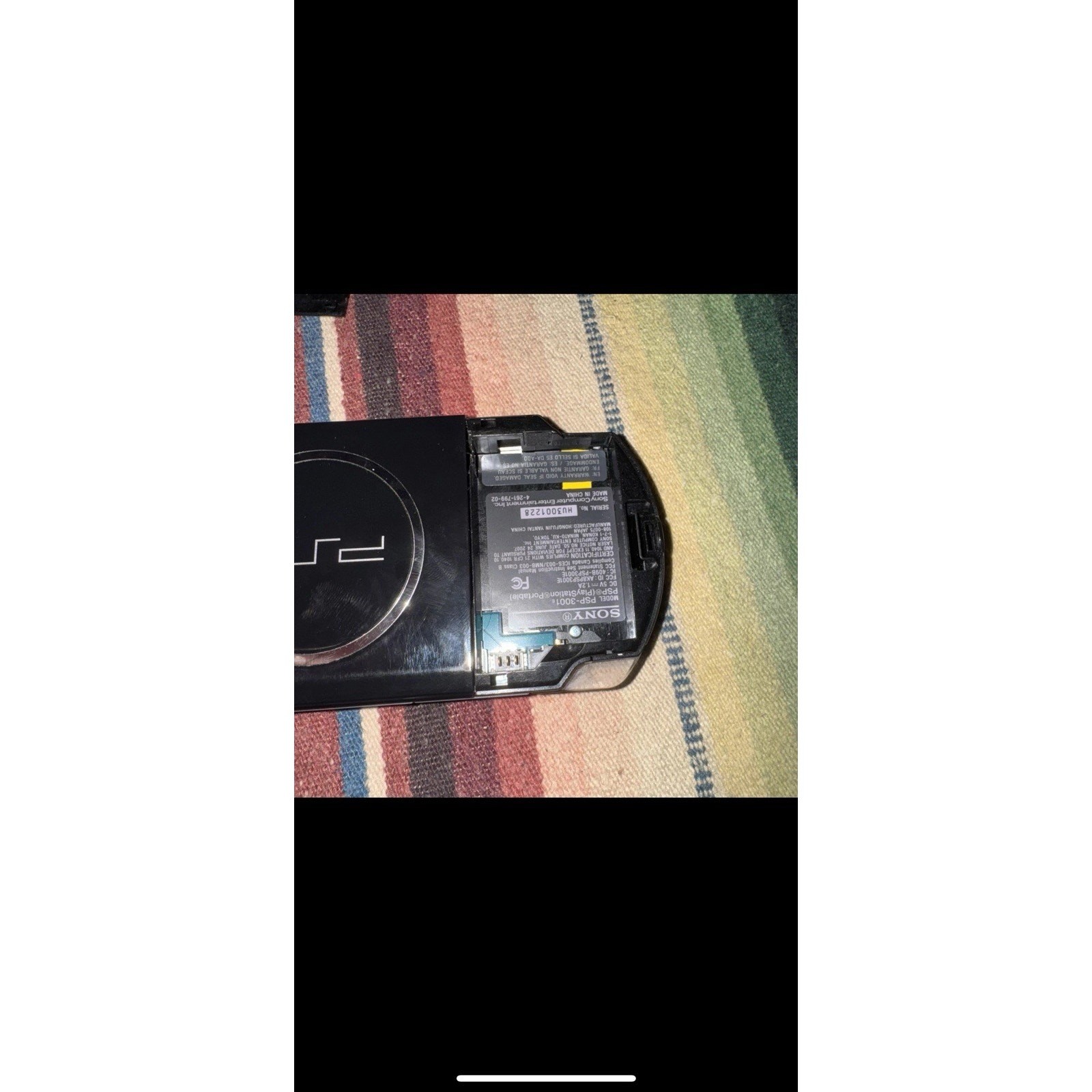 Sony PSP-3000 Launch Edition 64MB Black W/box Tested (No Battery Or Charger)