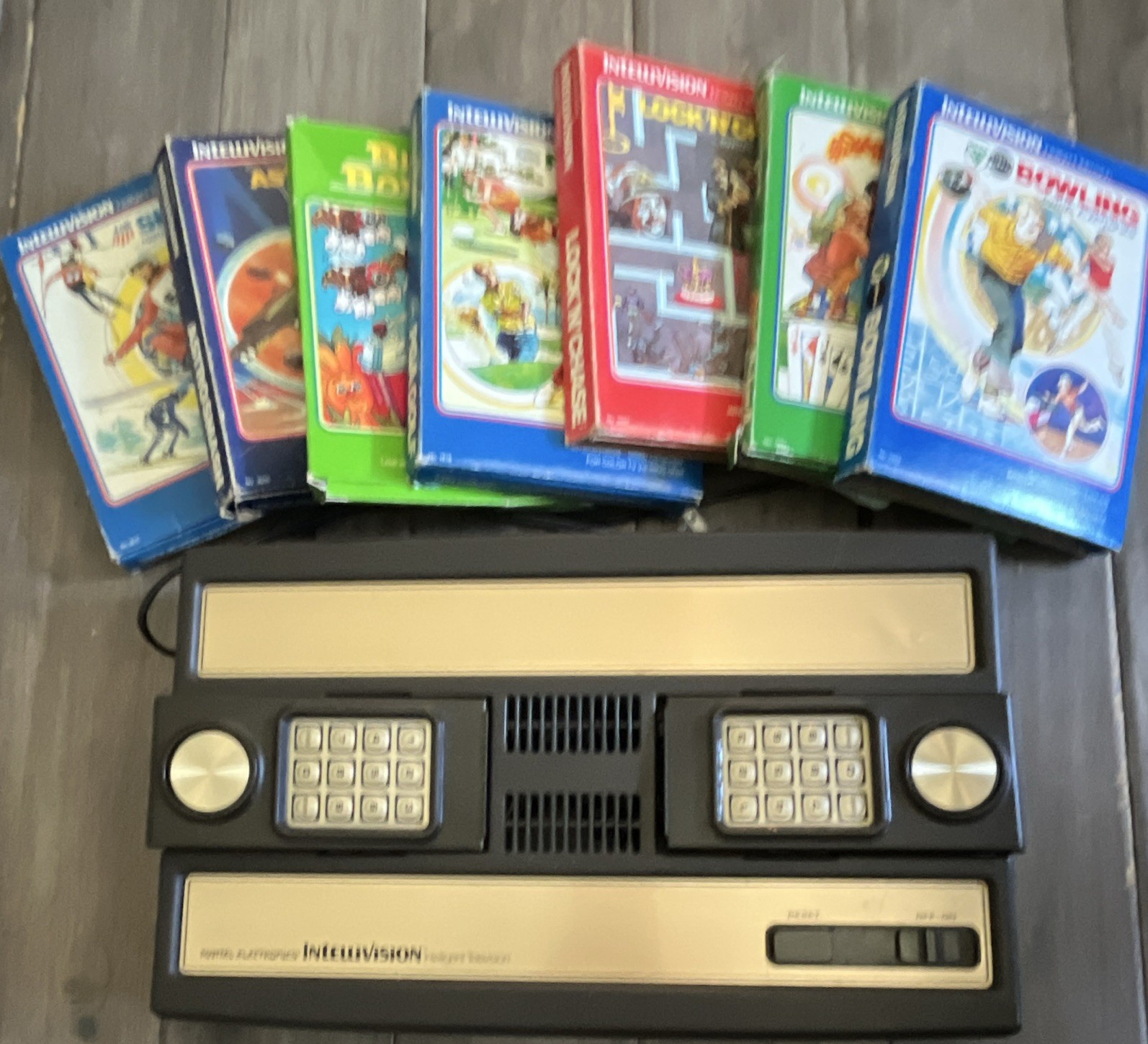 Mattel Electronics Intellivision Video Game Console with 7 Boxed Games