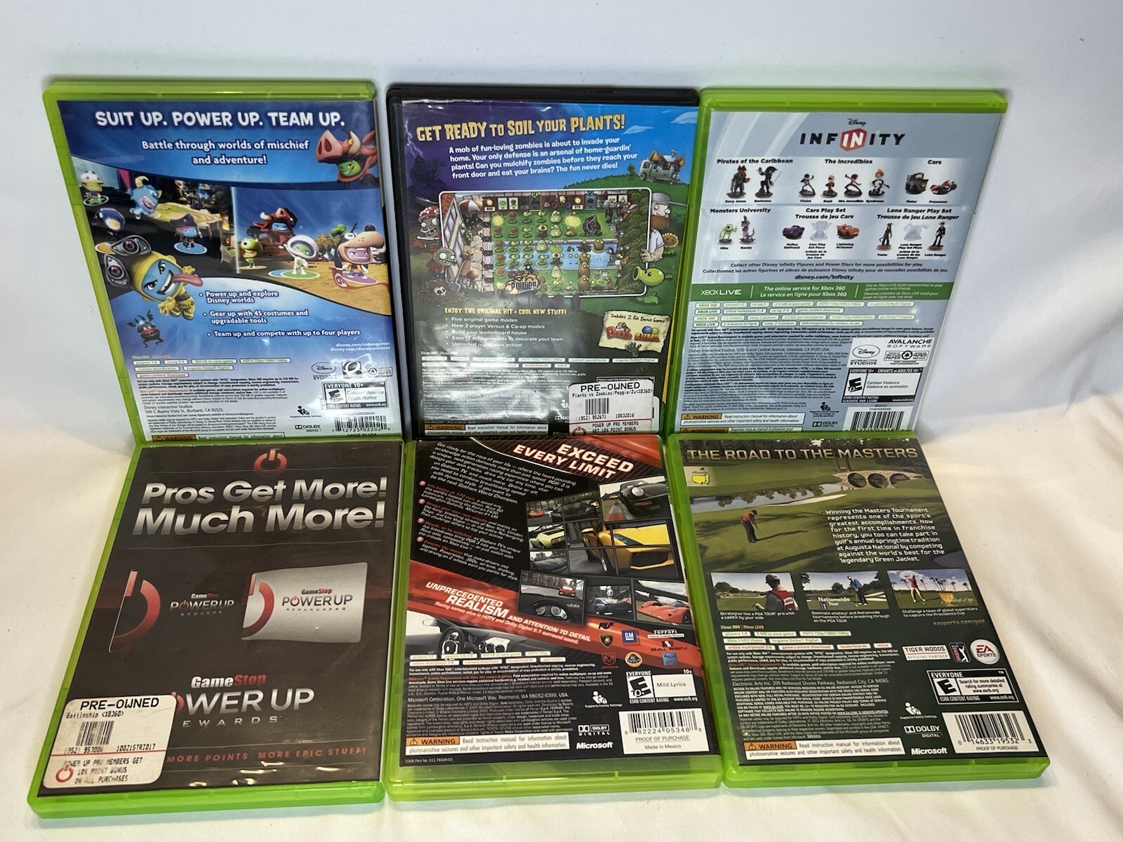 XBOX 360 Console – 2 Controllers – Kinect – 12 Games – Disney UFC Star Wars PGR