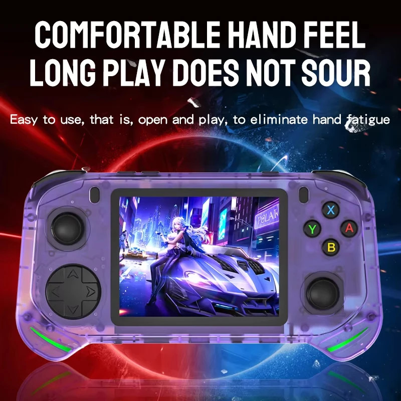 RX6H Retro Handheld Game Console Linux System 3.5 Inch IPS Screen Portable Pocke