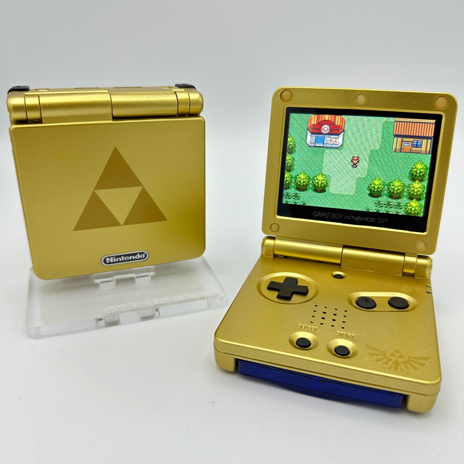 Gameboy Advance SP AGS-001 or IPS Zelda Tri Force *Glass Lens & New Battery*