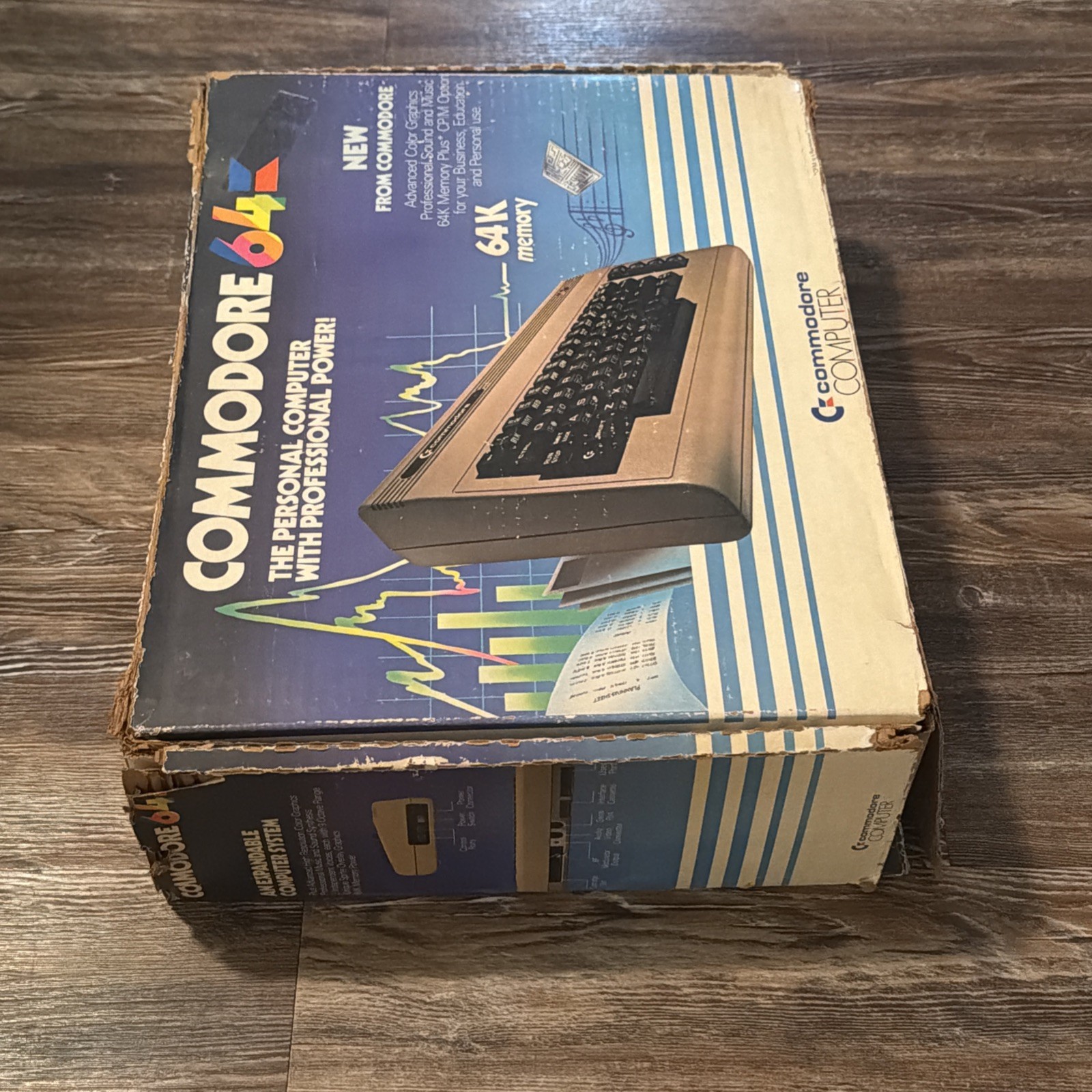 Commodore 64 Retro Computer With Command Overlay Strip PSU & Registration