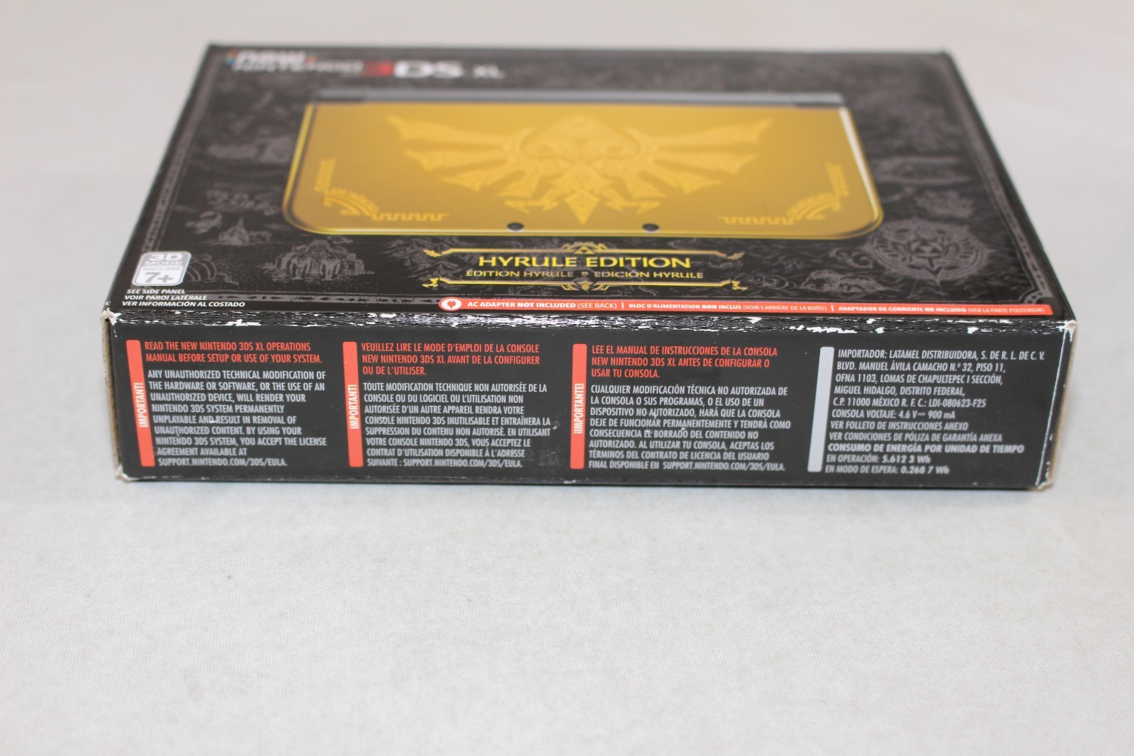 New Nintendo 3DS XL Hyrule Edition BOX & TRAY ONLY! VERY GOOD CONDITION! RARE!