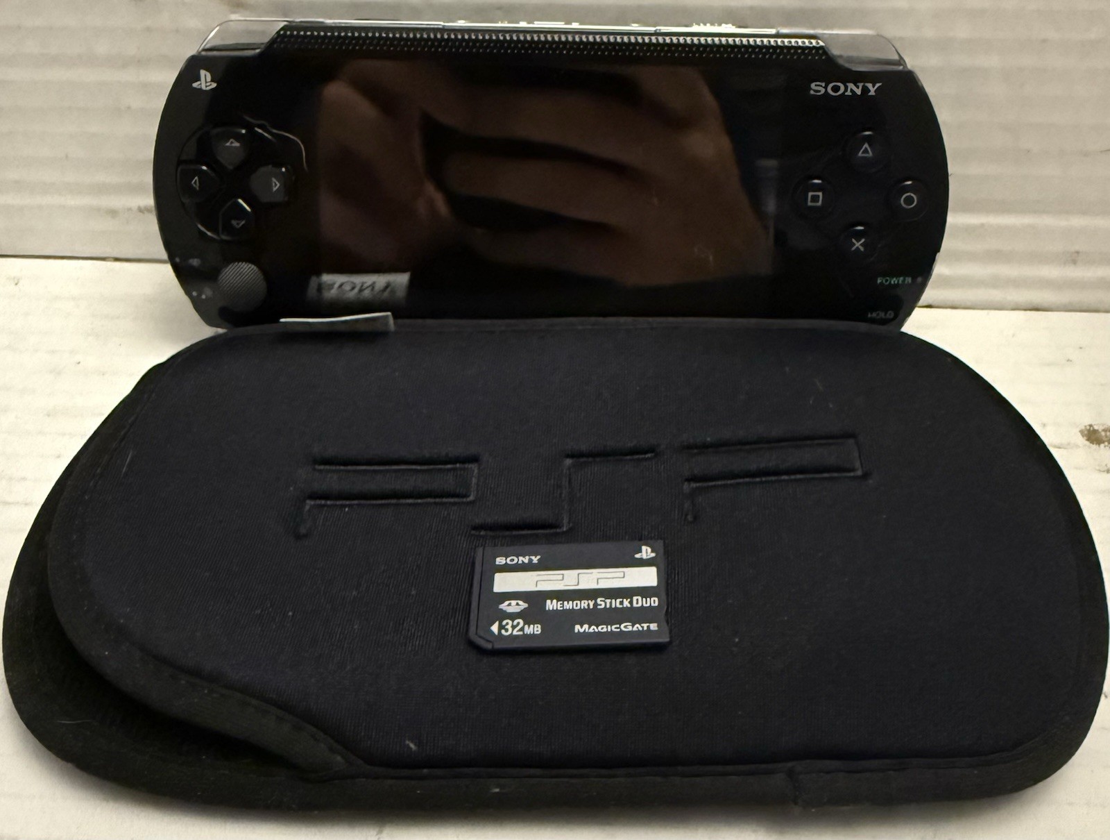 Sony PlayStation Portable (PSP-1001) OEM Charger, Case, Memory Card, New Battery