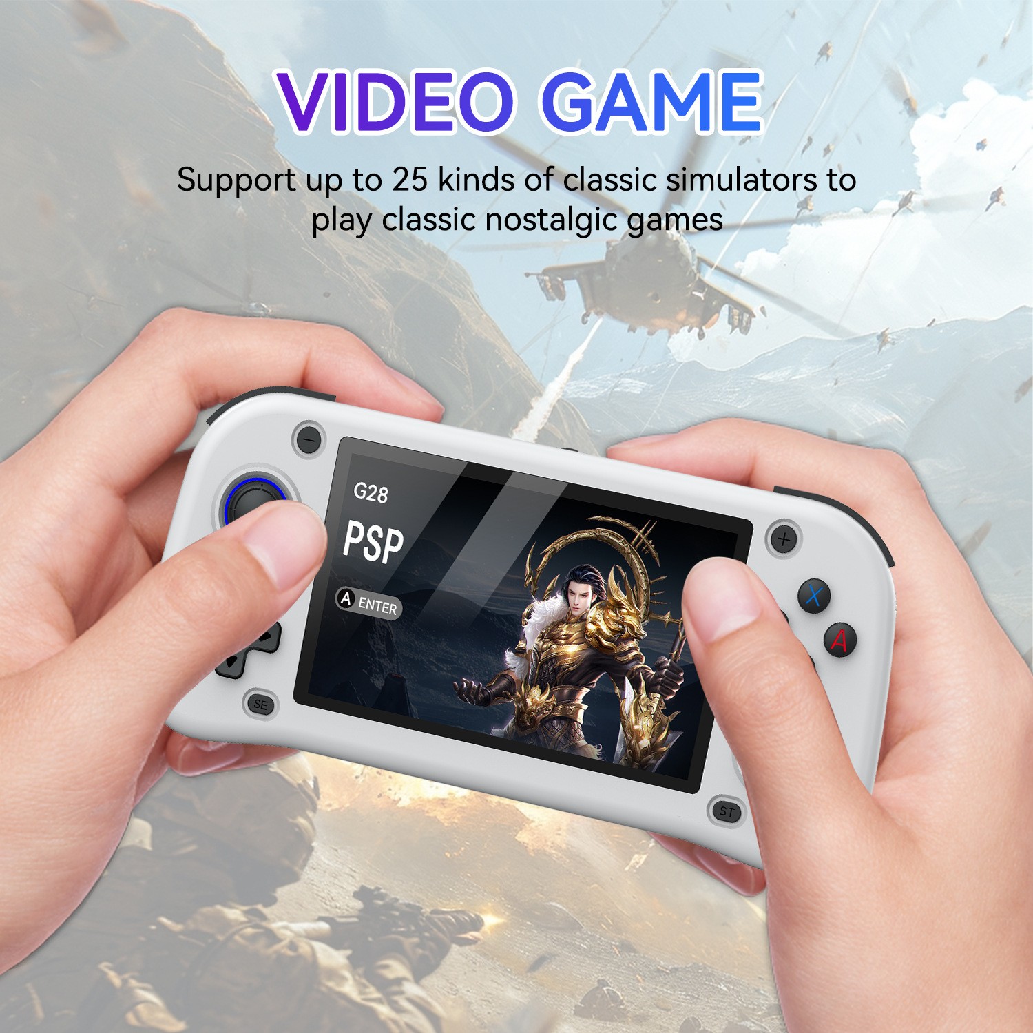 G28 Portable Handheld Video Game Console with 4.3 Inch HD Screen Built-in 20000+