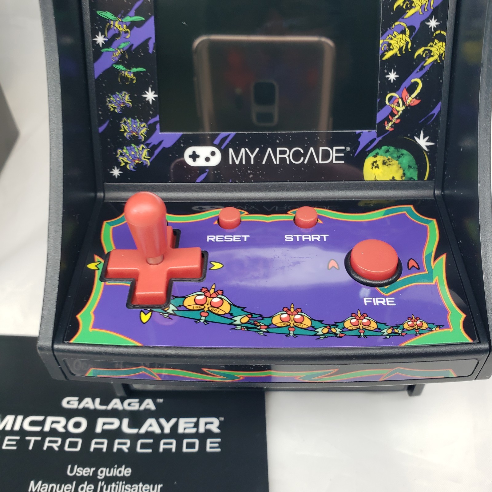 My Arcade Galaga Micro Player Retro Mini Game System, desktop or handheld, w box