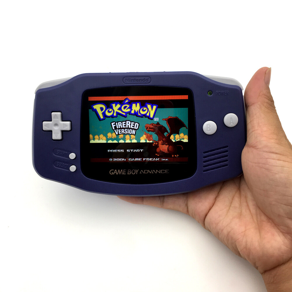 Dark Blue 10 Levels Brightness Backlight V2 IPS LCD Game Boy Advance GBA Console