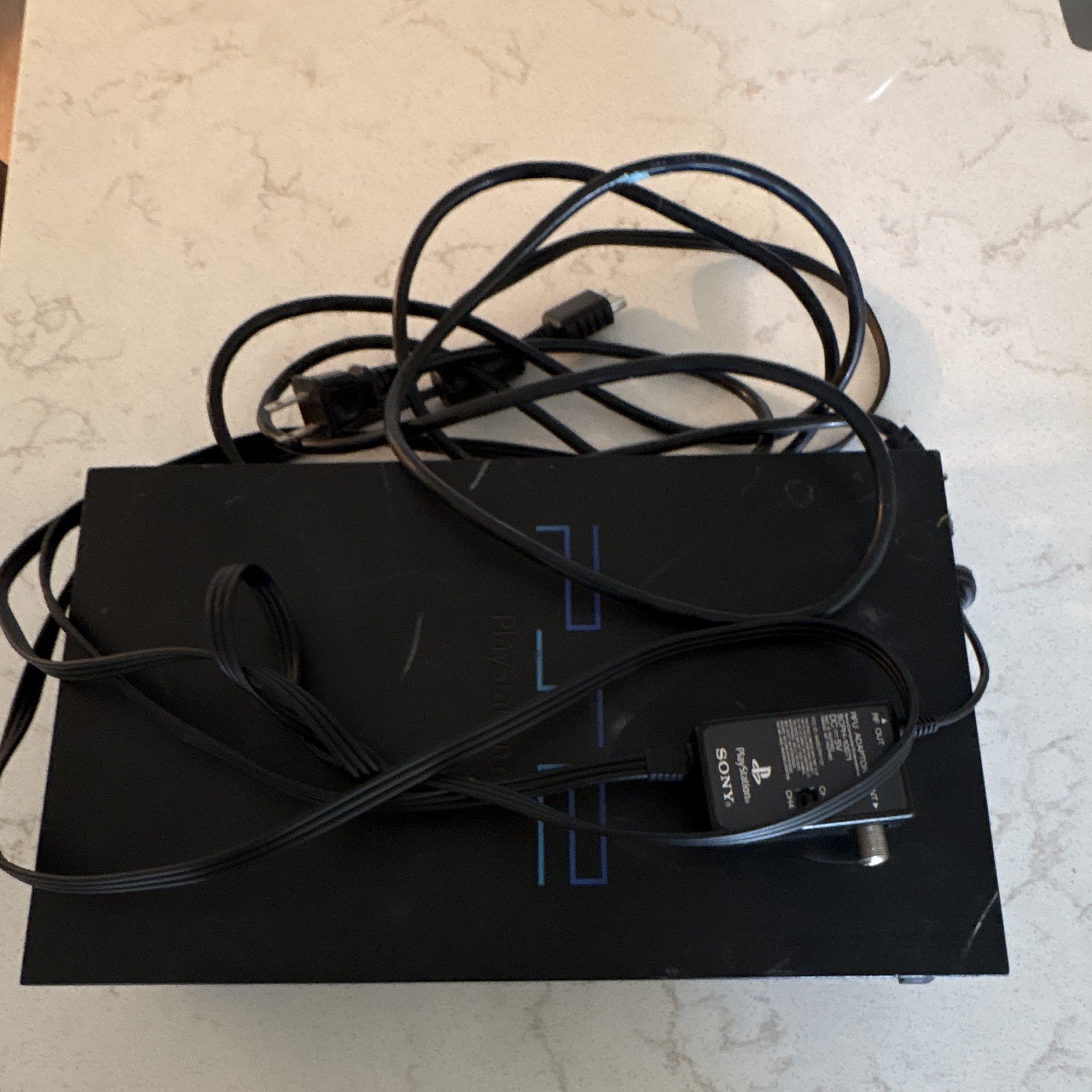 Sony PlayStation 2 PS2 Console Black/Blue, USB, Memory Card Slot, NTSC, 480p